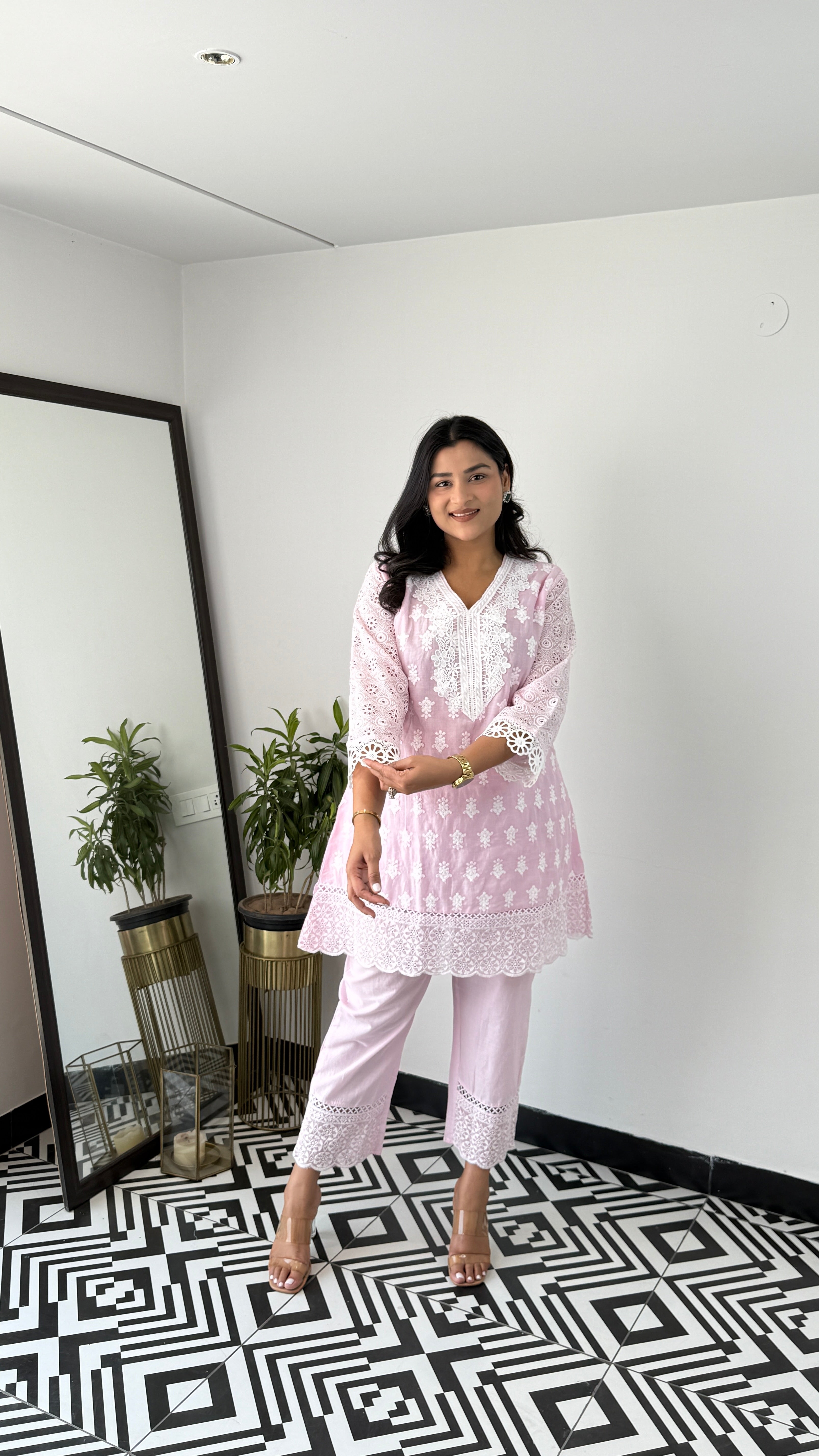 Lucknavi Pink Cord Set