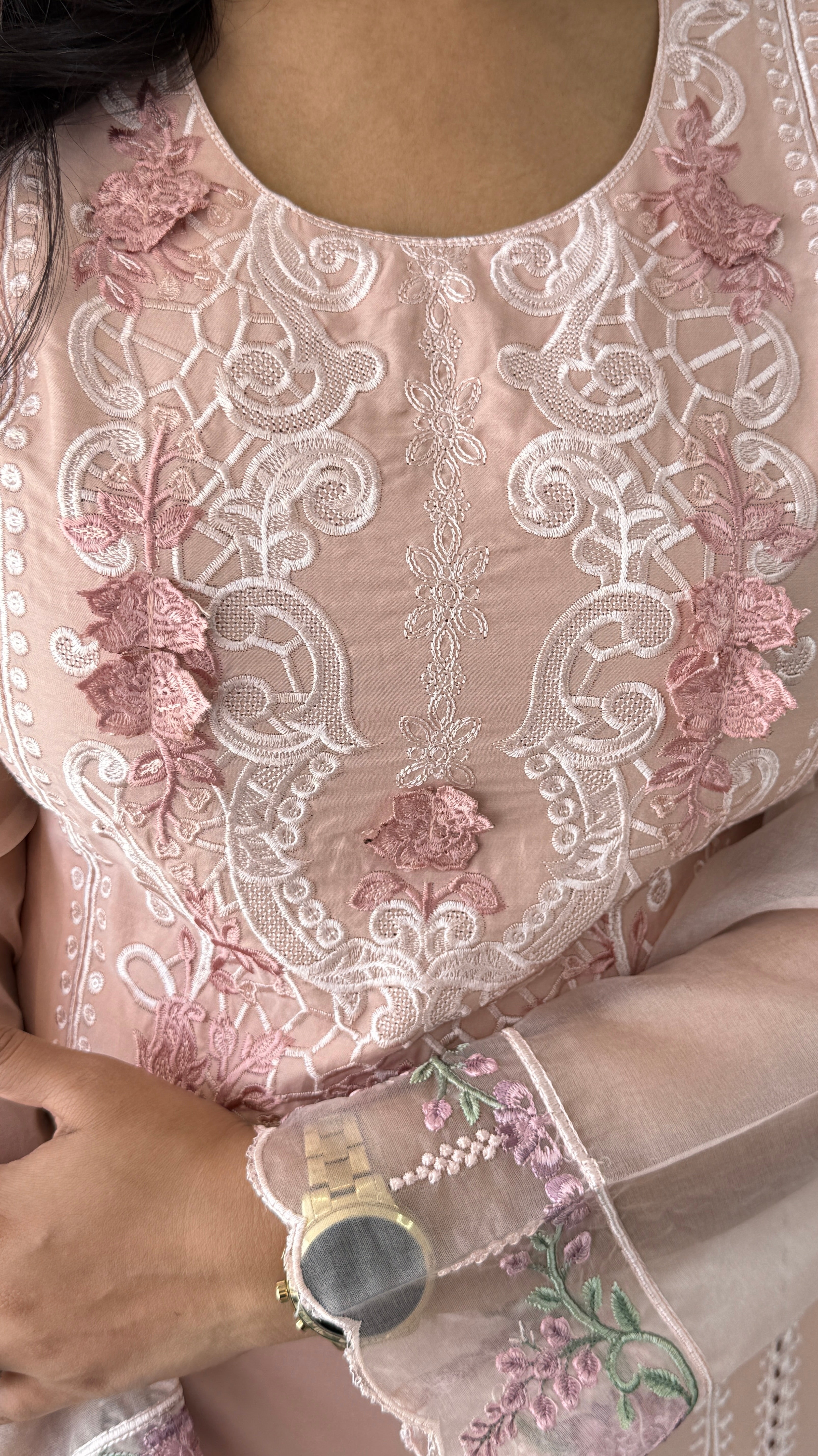 Baano Peach Krachi Suit Set