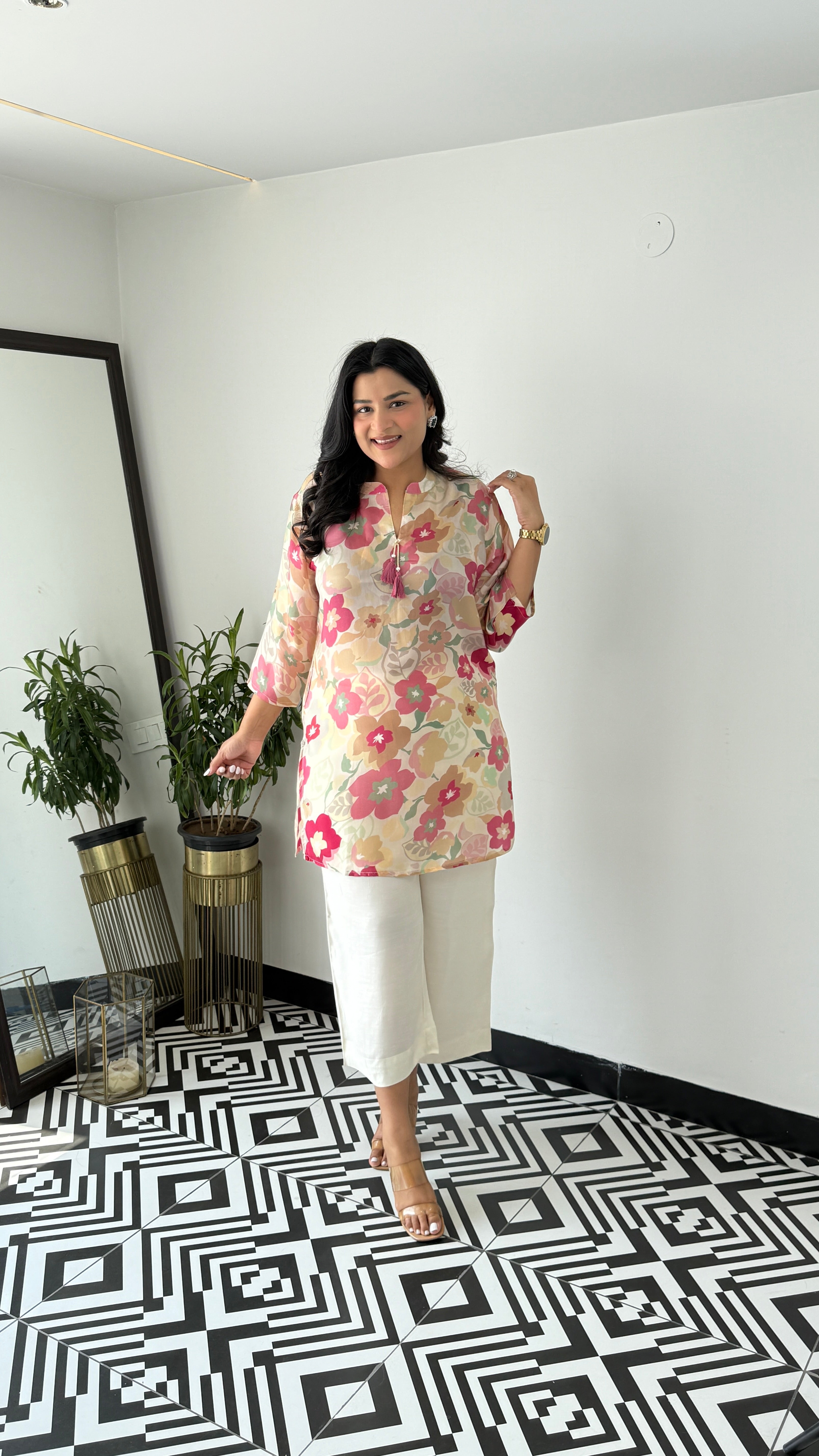 Melange Cream Multiprint Cord Set