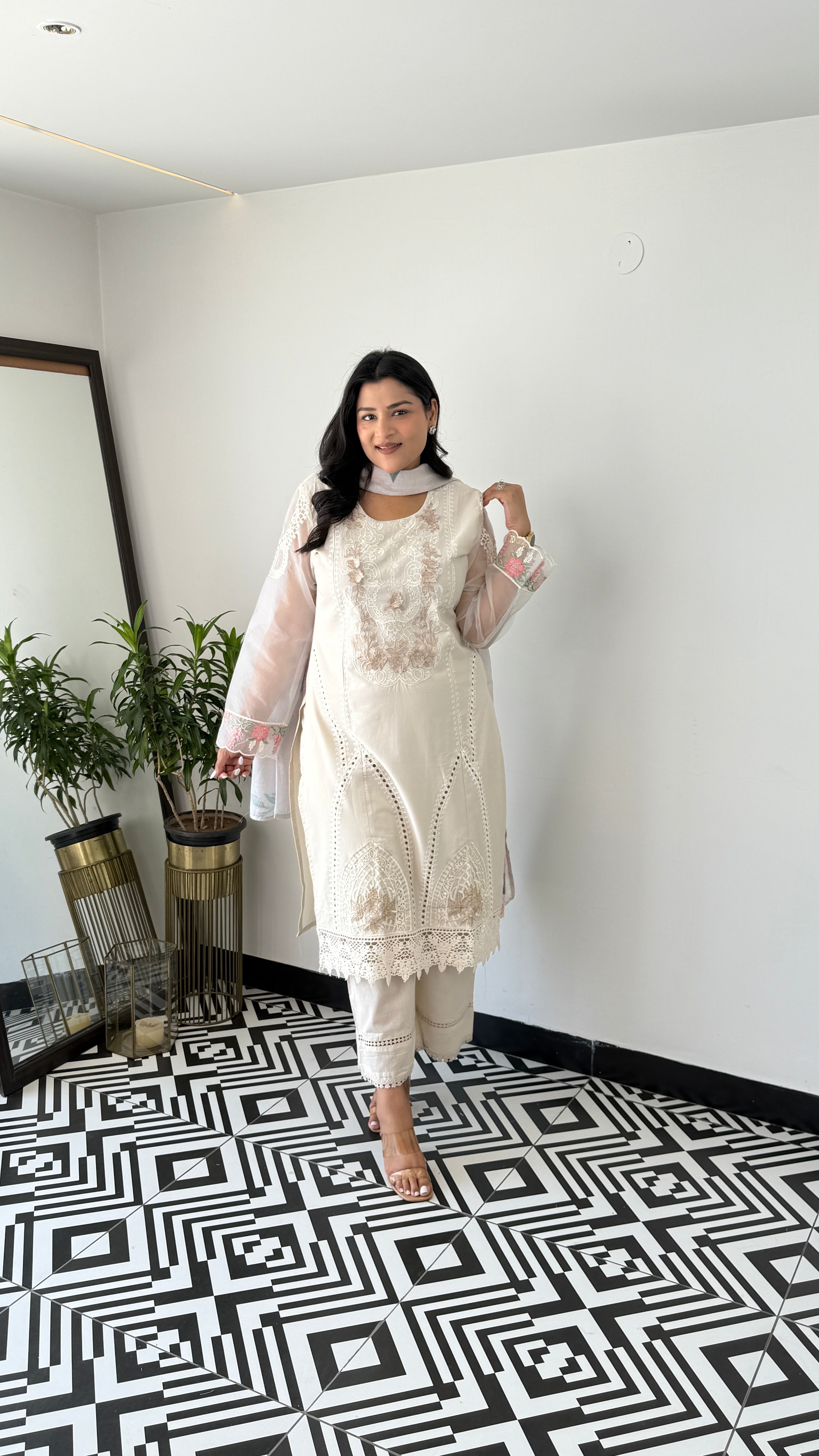 Baano Ivory Krachi Suit Set