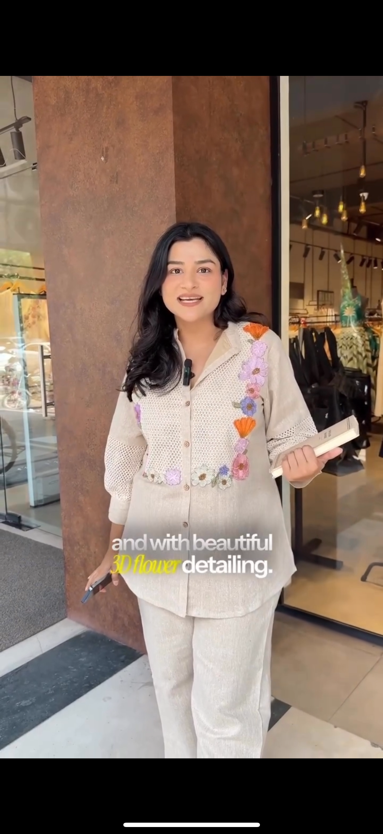 Jute Crotia Appliqué Cord Set