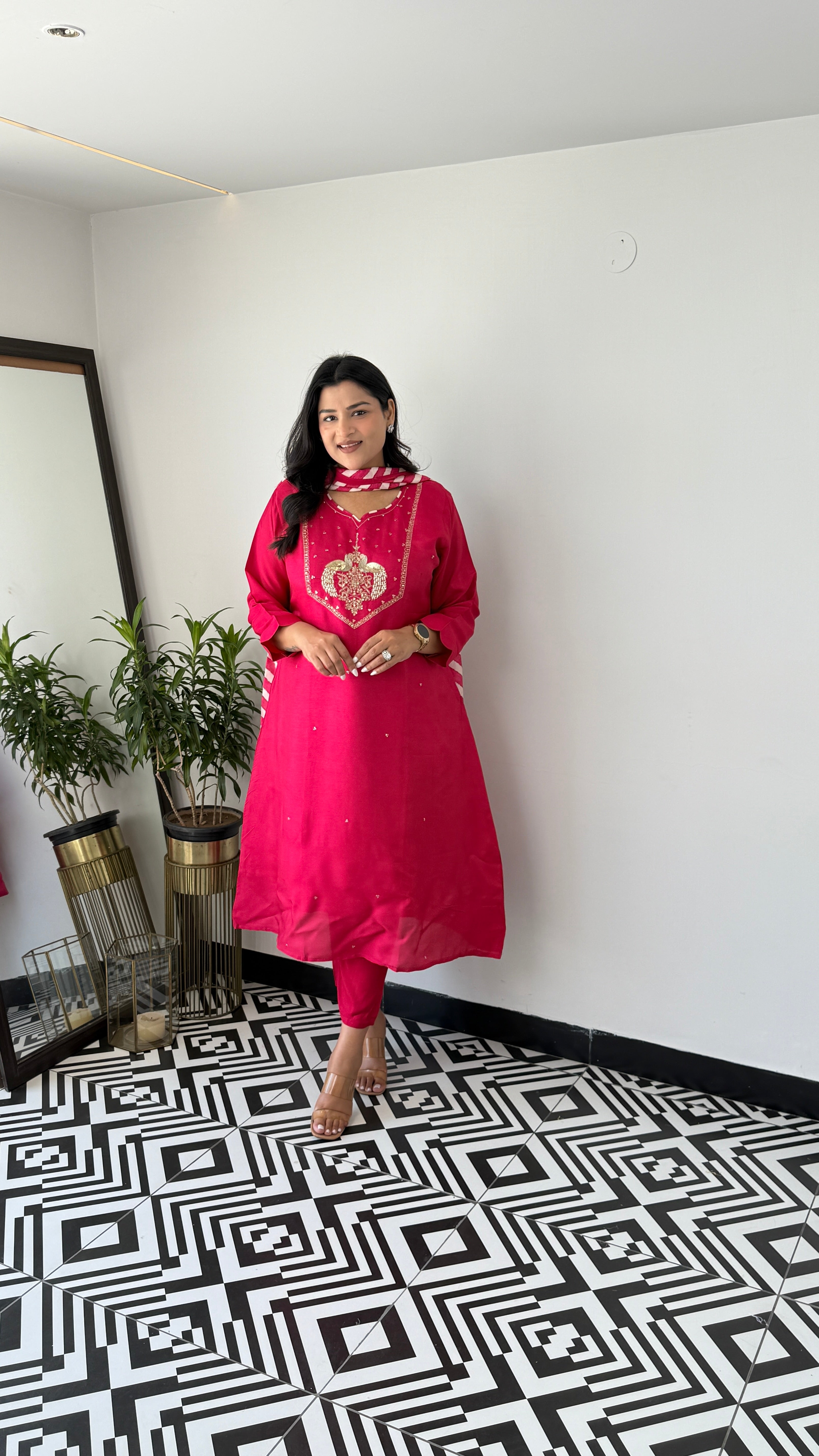 Magenta Lehariya Suit Set