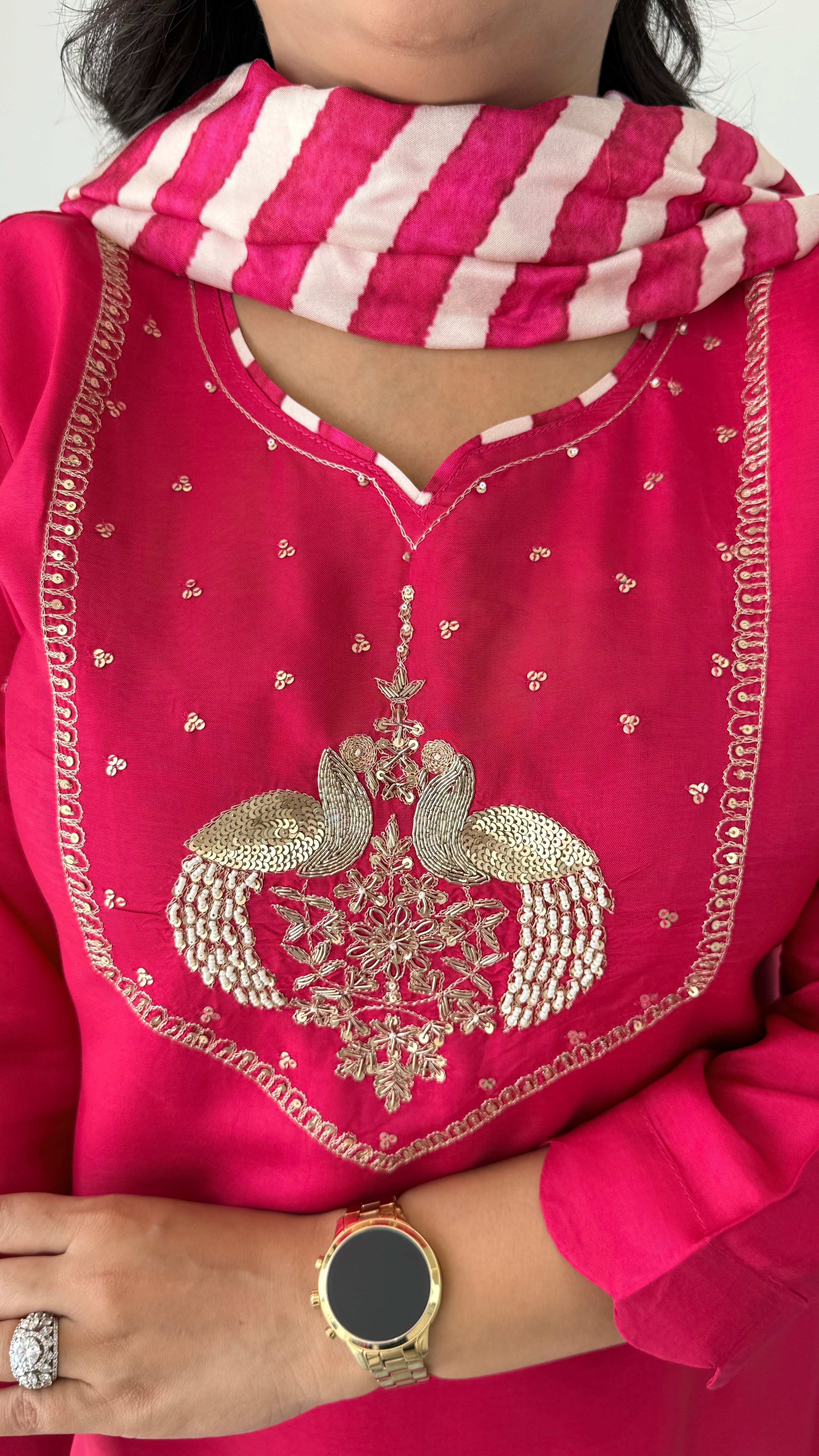 Magenta Lehariya Suit Set