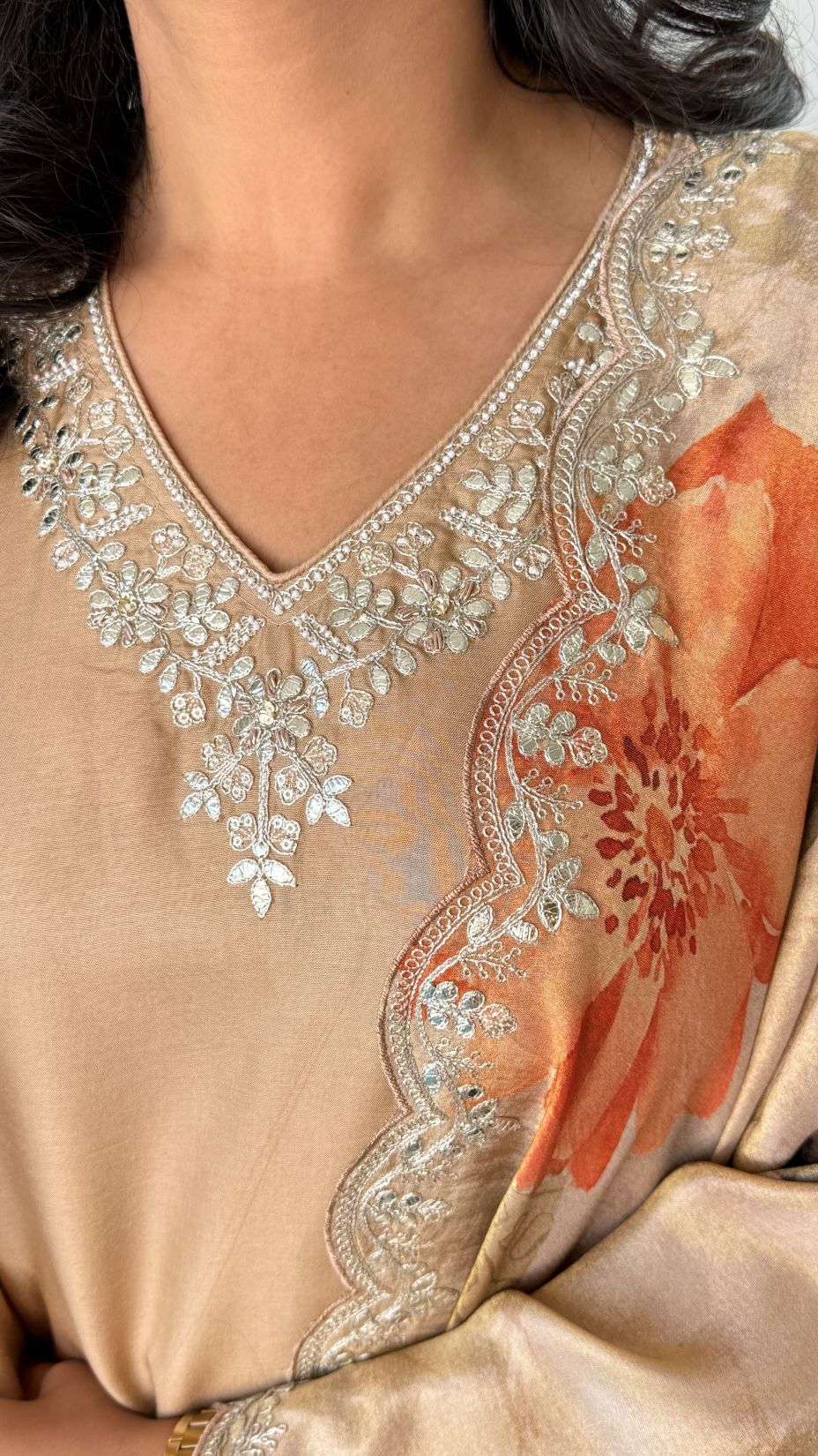 Aisha Beige Suit Set