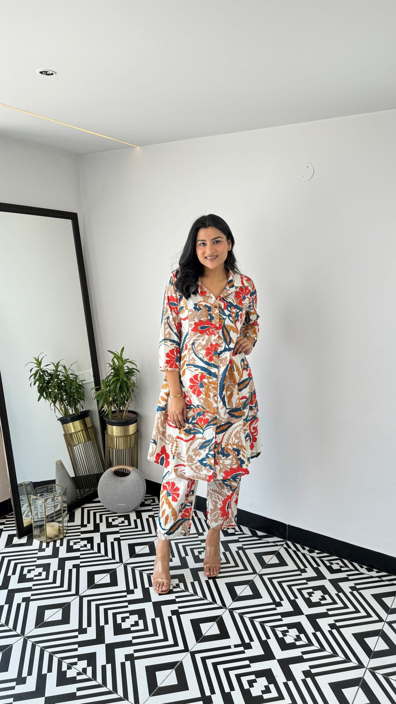 Beige Cream Cotton Cord Set