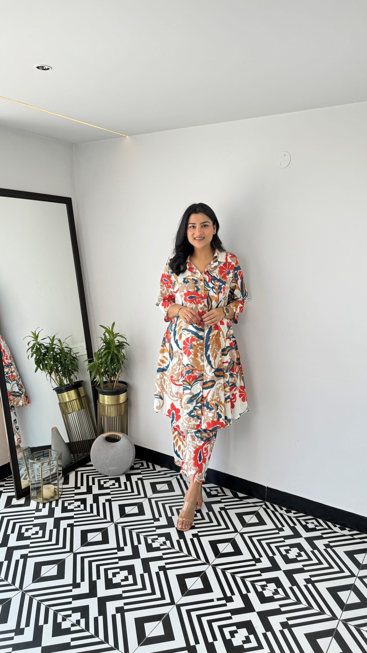 Beige Cream Cotton Cord Set