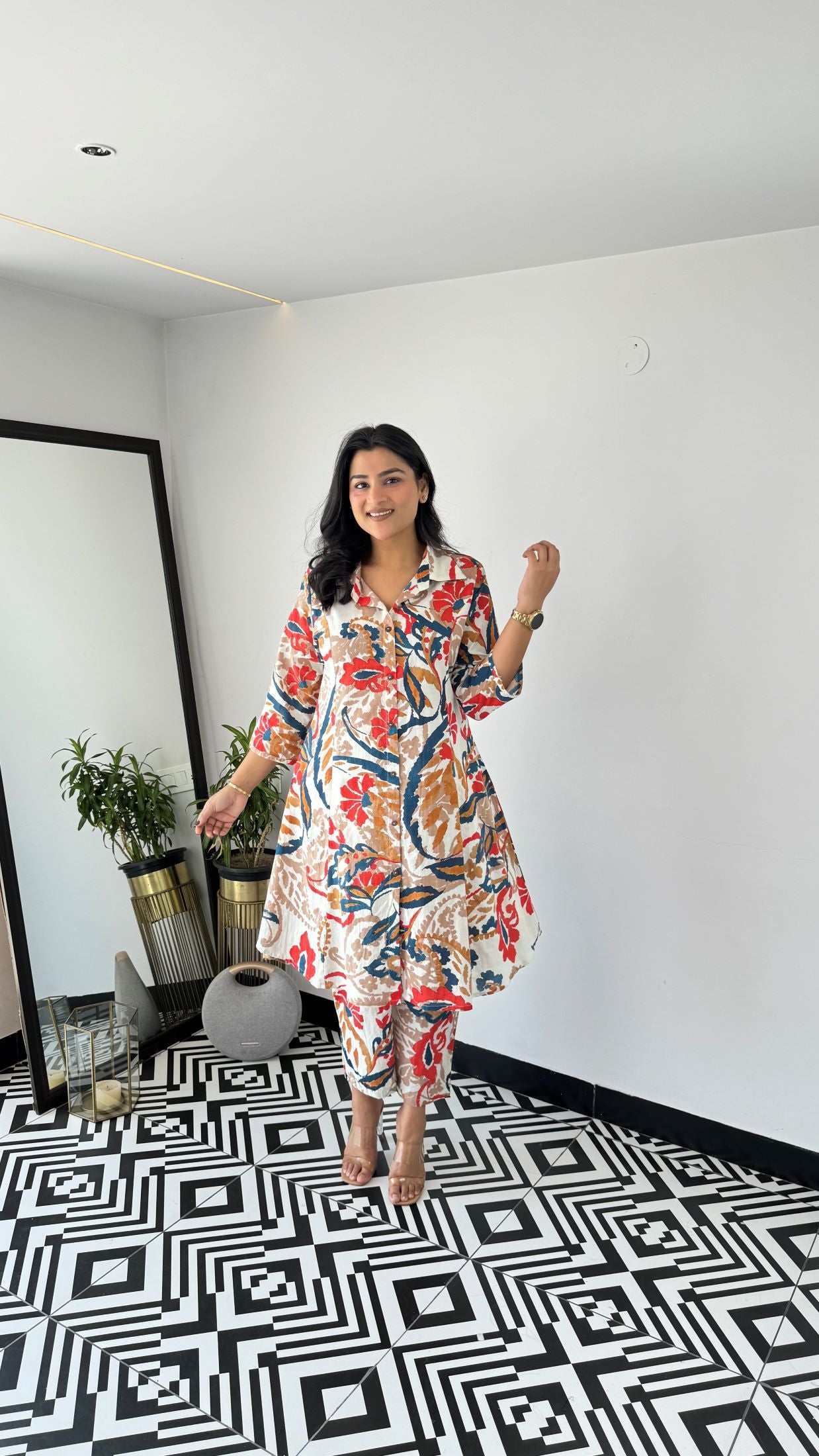 Beige Cream Cotton Cord Set