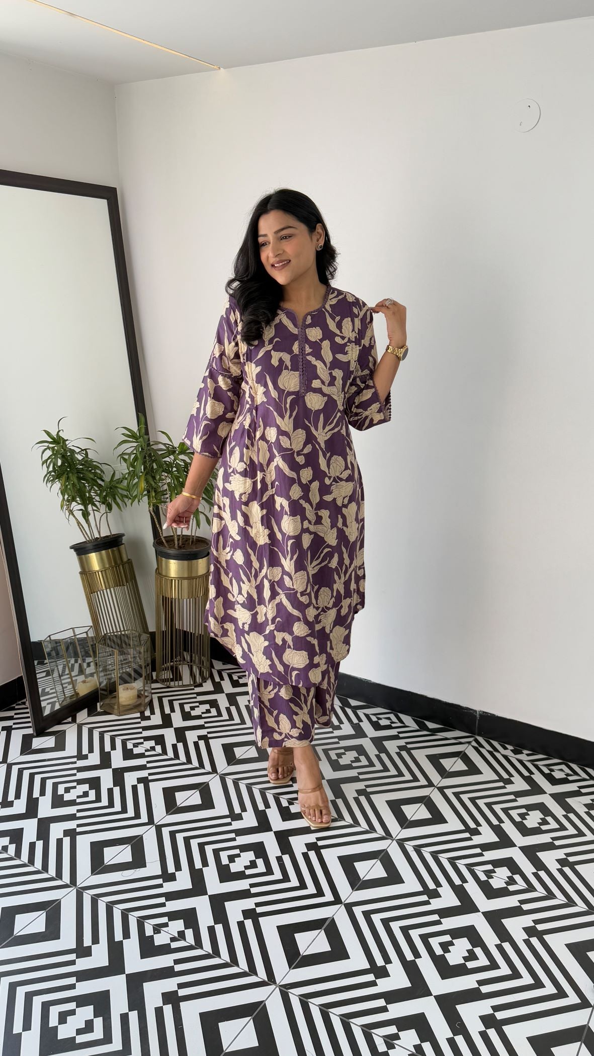 Bloom Purple Kurta Pants