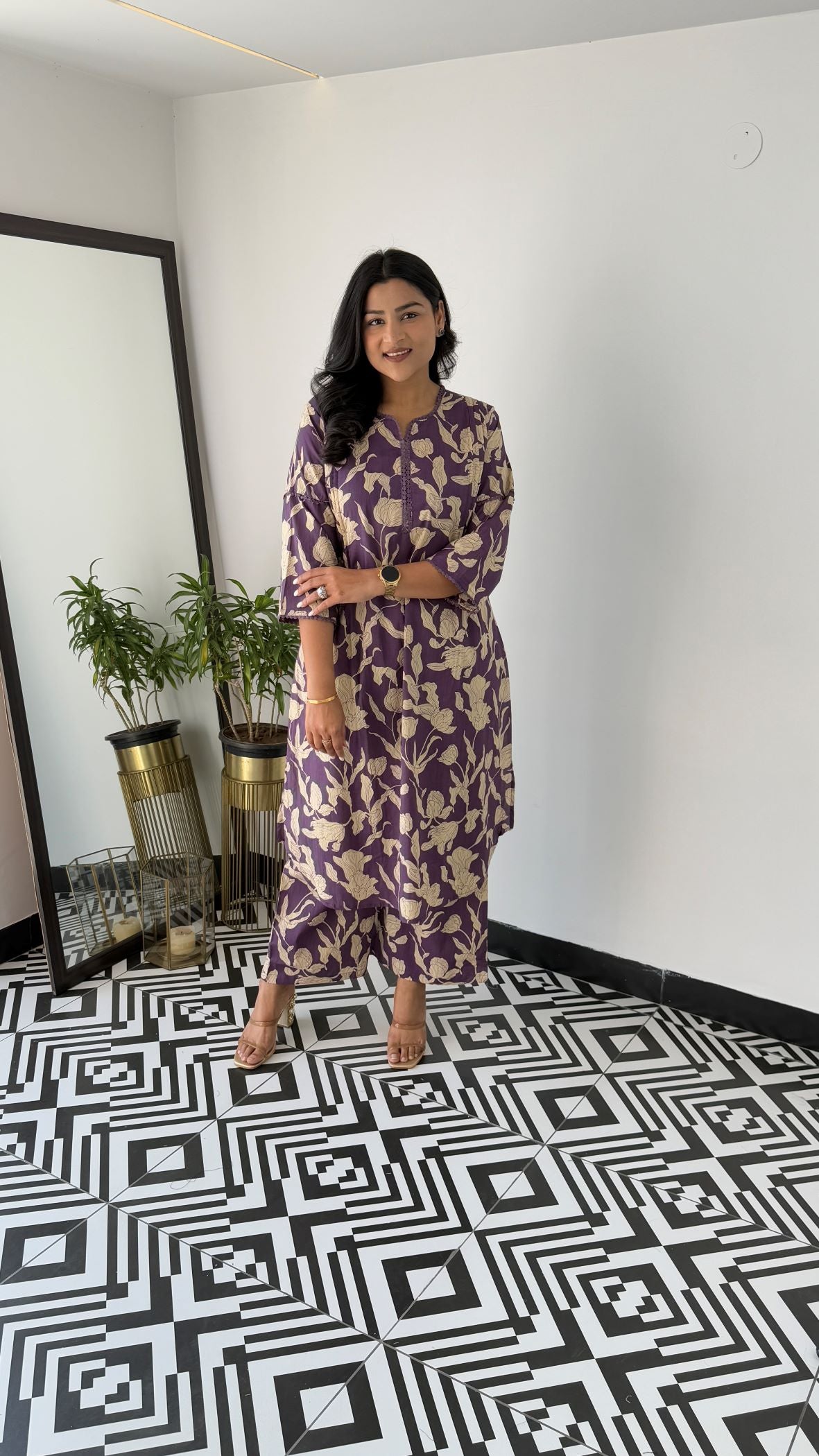 Bloom Purple Kurta Pants