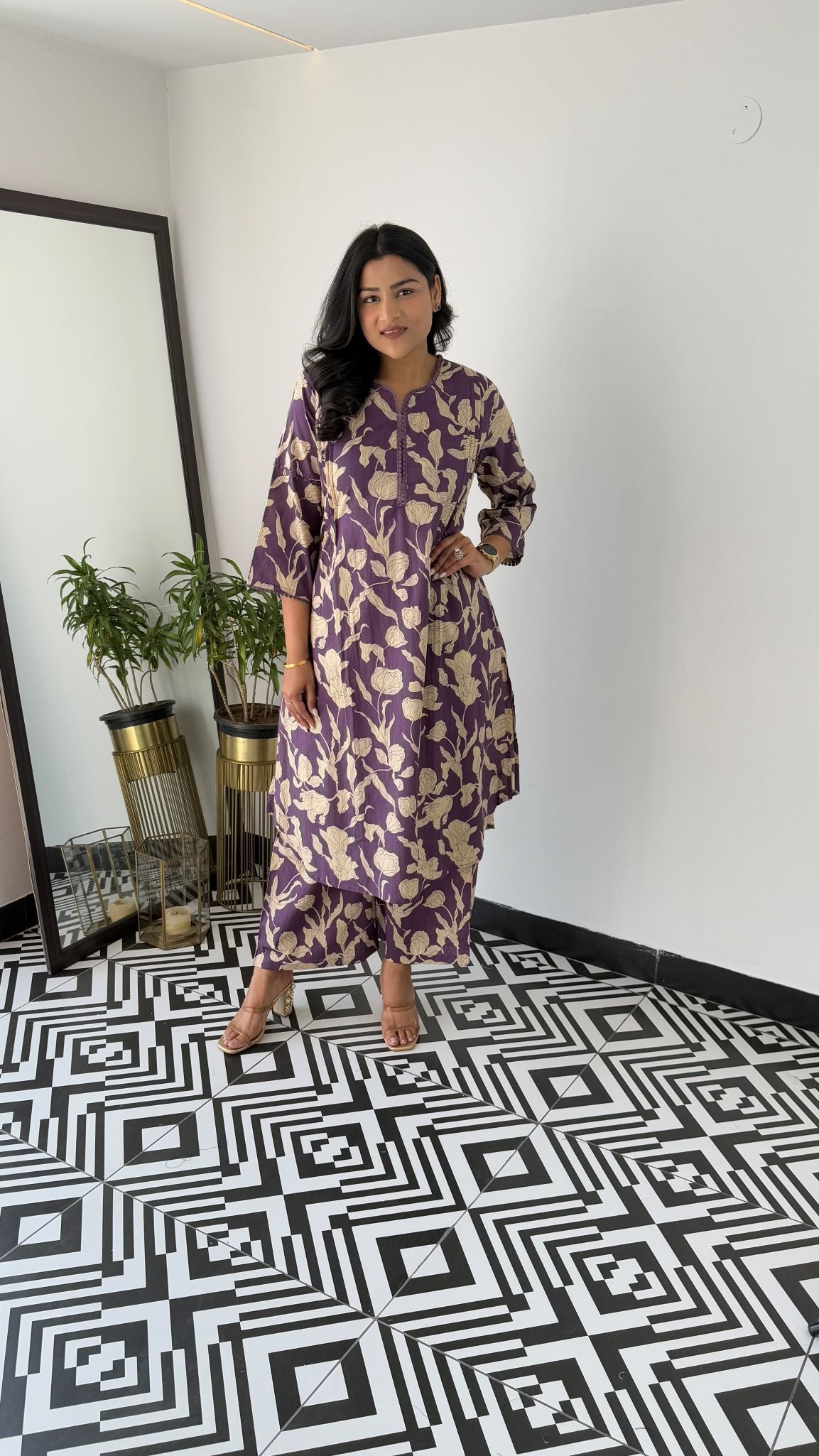 Bloom Purple Kurta Pants