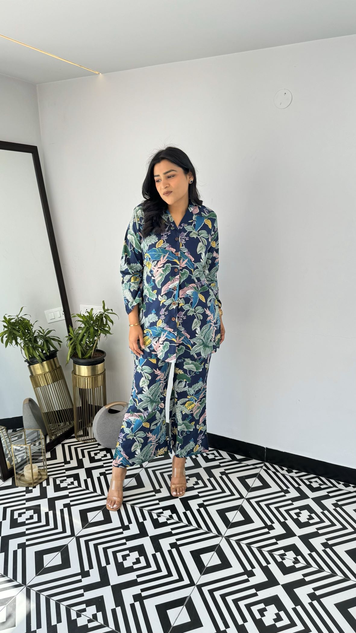 Willow Short Blue Cotton Cord Set