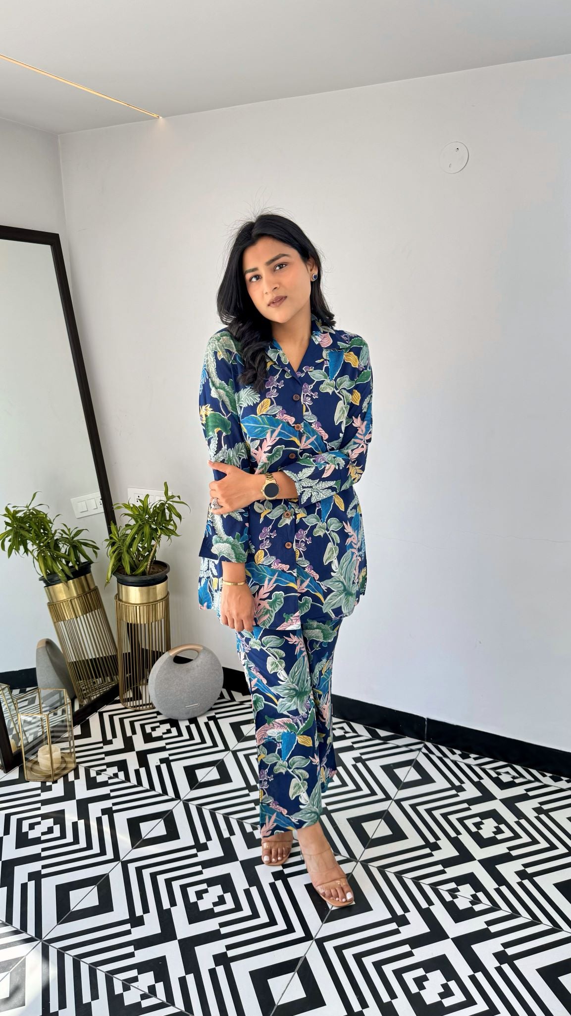 Willow Short Blue Cotton Cord Set