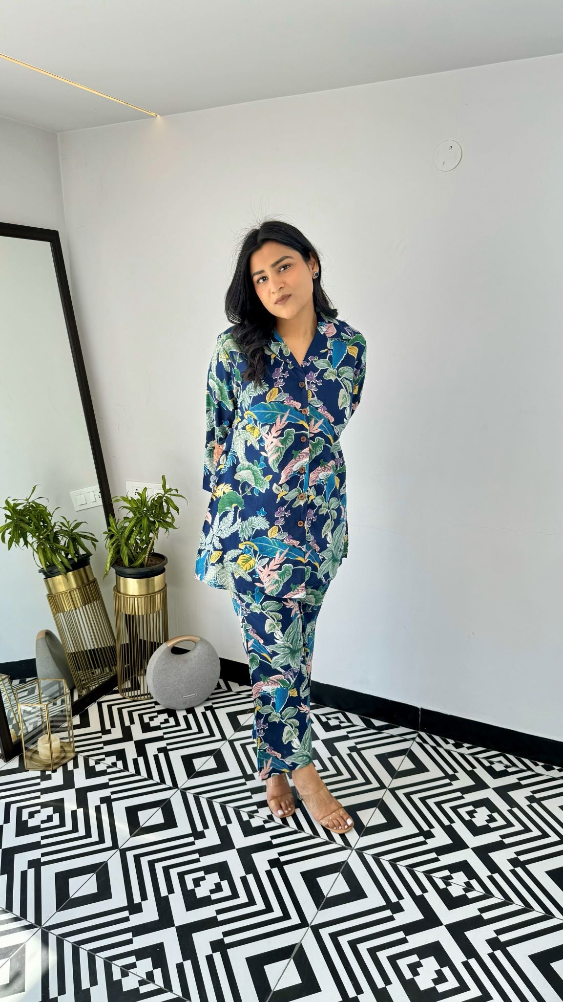 Willow Short Blue Cotton Cord Set