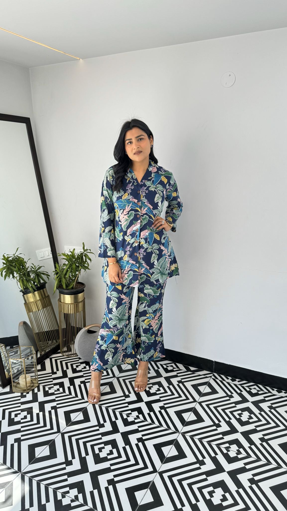 Willow Short Blue Cotton Cord Set