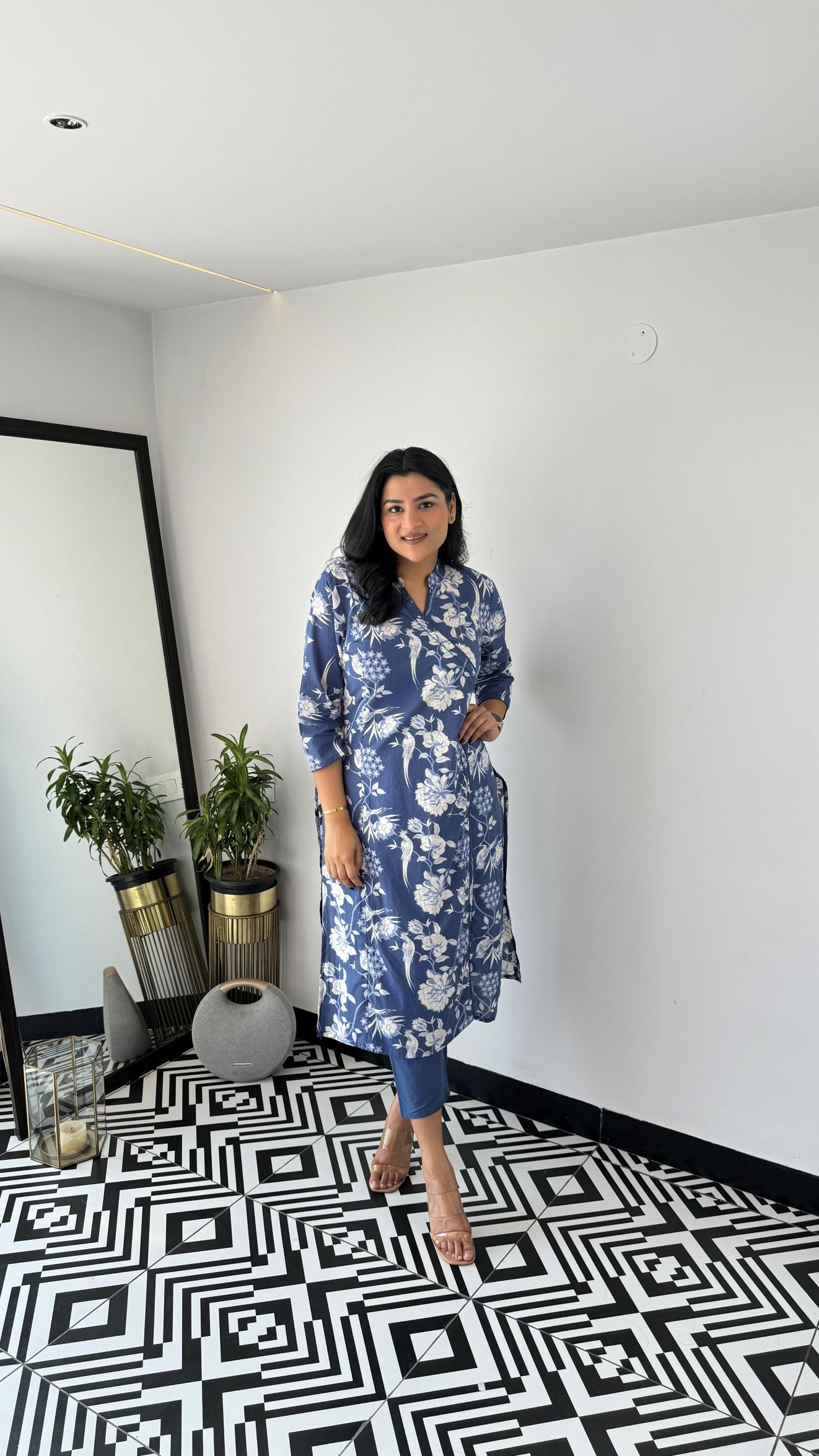 Blue Lavi Angrakha Kurta Set