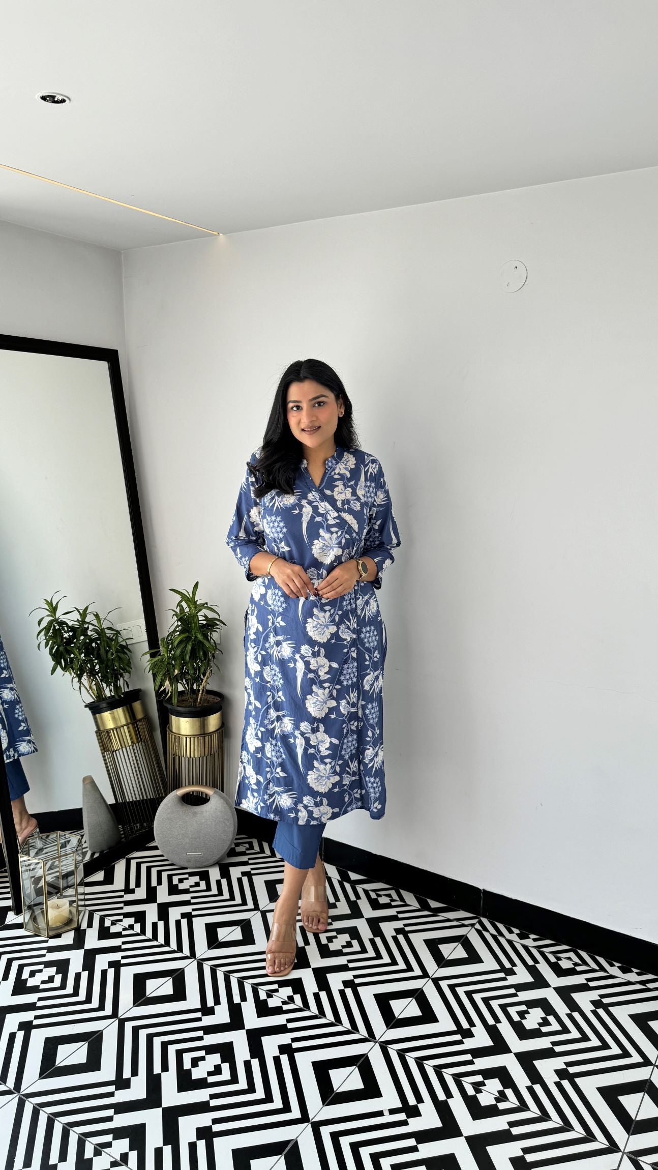 Blue Lavi Angrakha Kurta Set