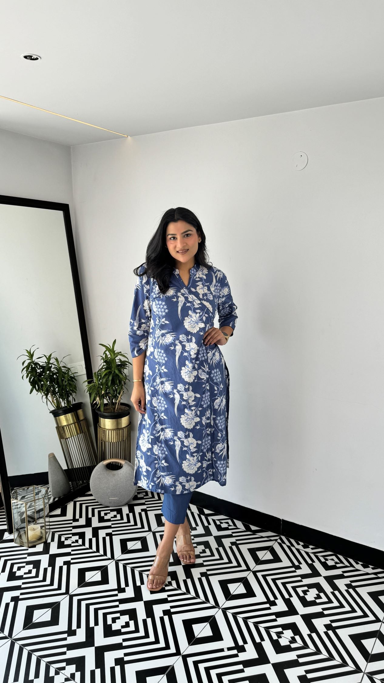 Blue Lavi Angrakha Kurta Set