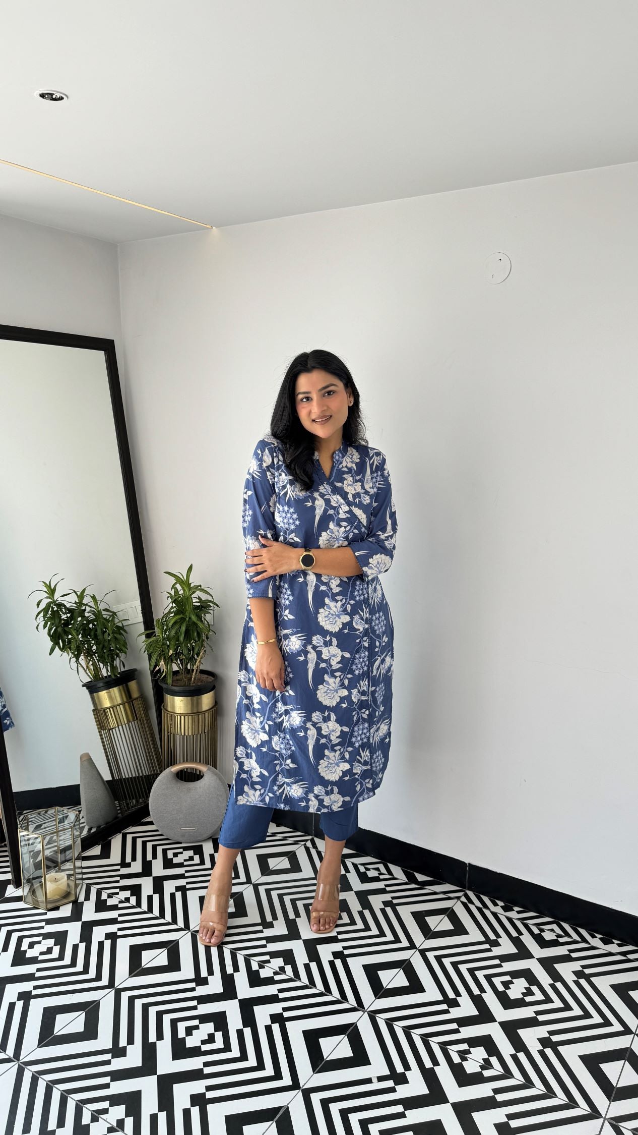 Blue Lavi Angrakha Kurta Set