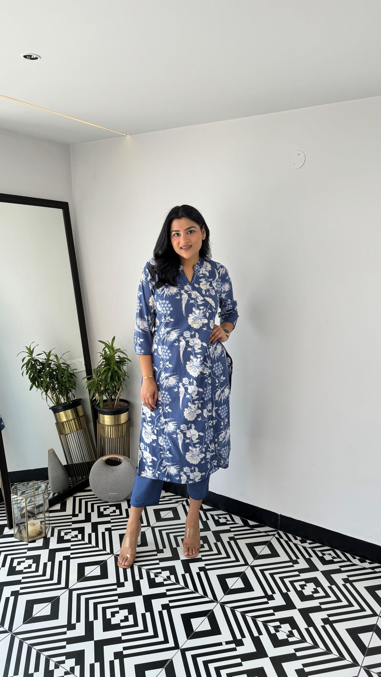 Blue Lavi Angrakha Kurta Set