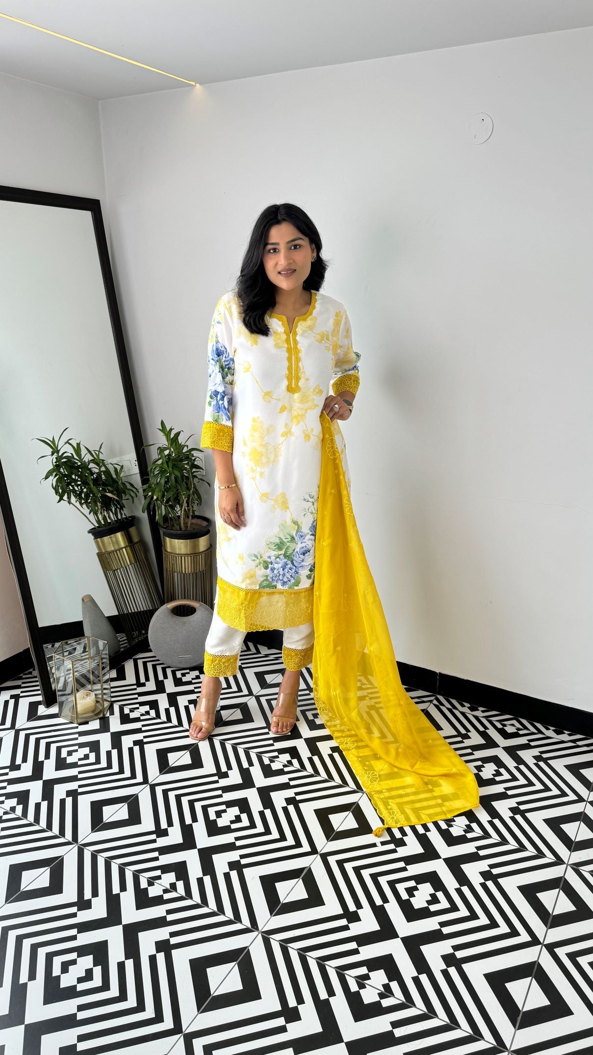 Charming Ivory Suit Set