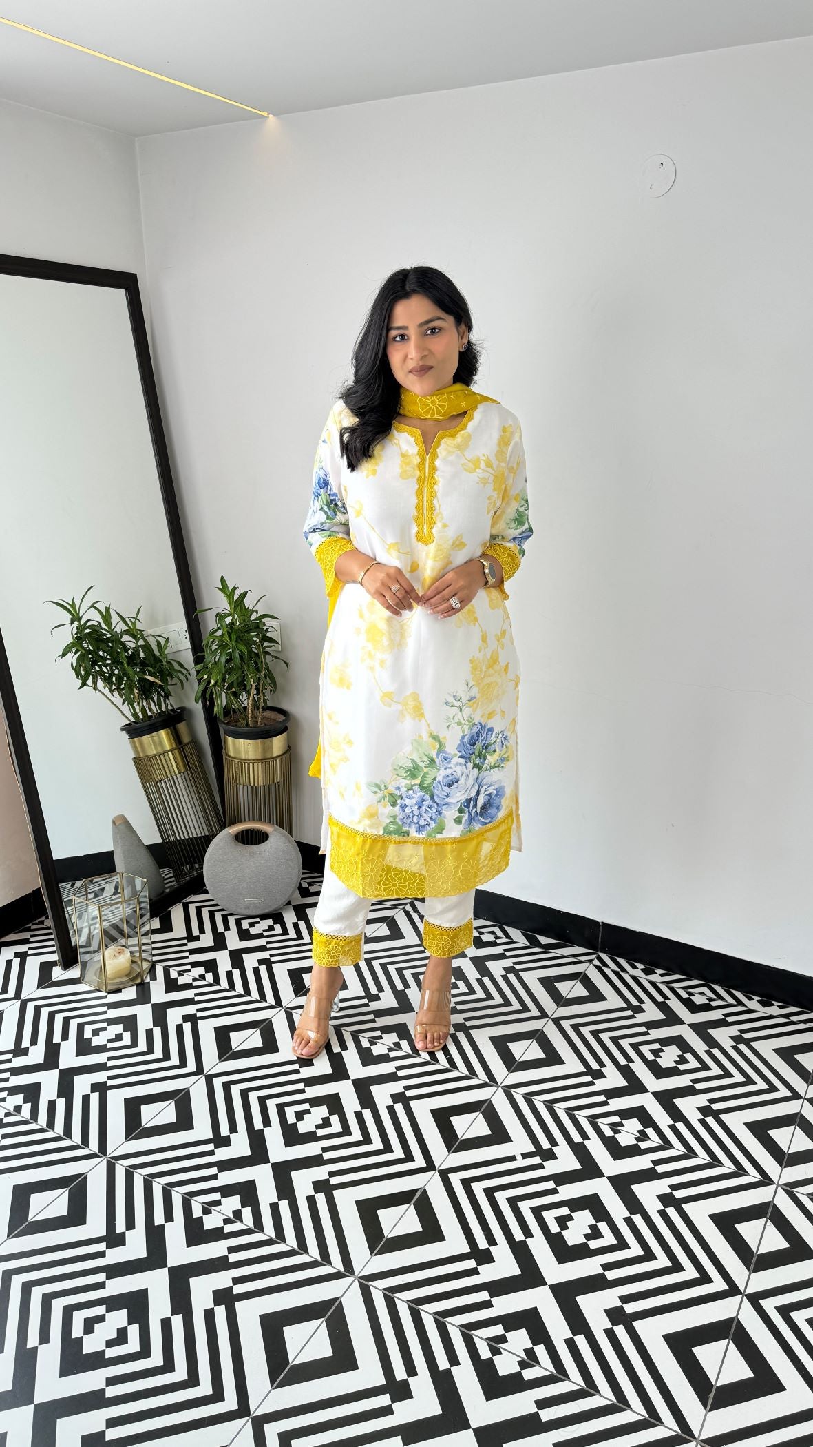 Charming Ivory Suit Set
