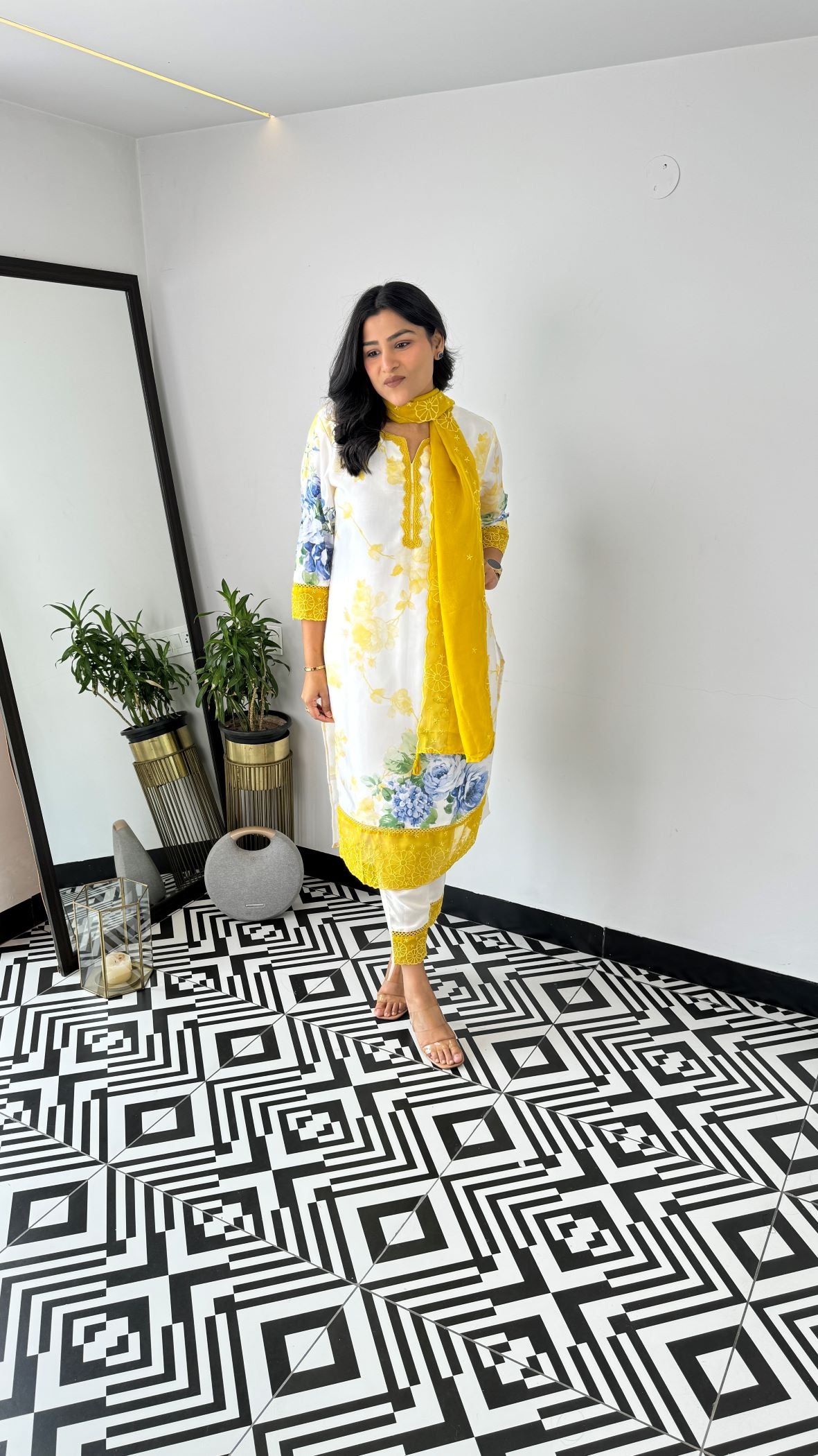 Charming Ivory Suit Set