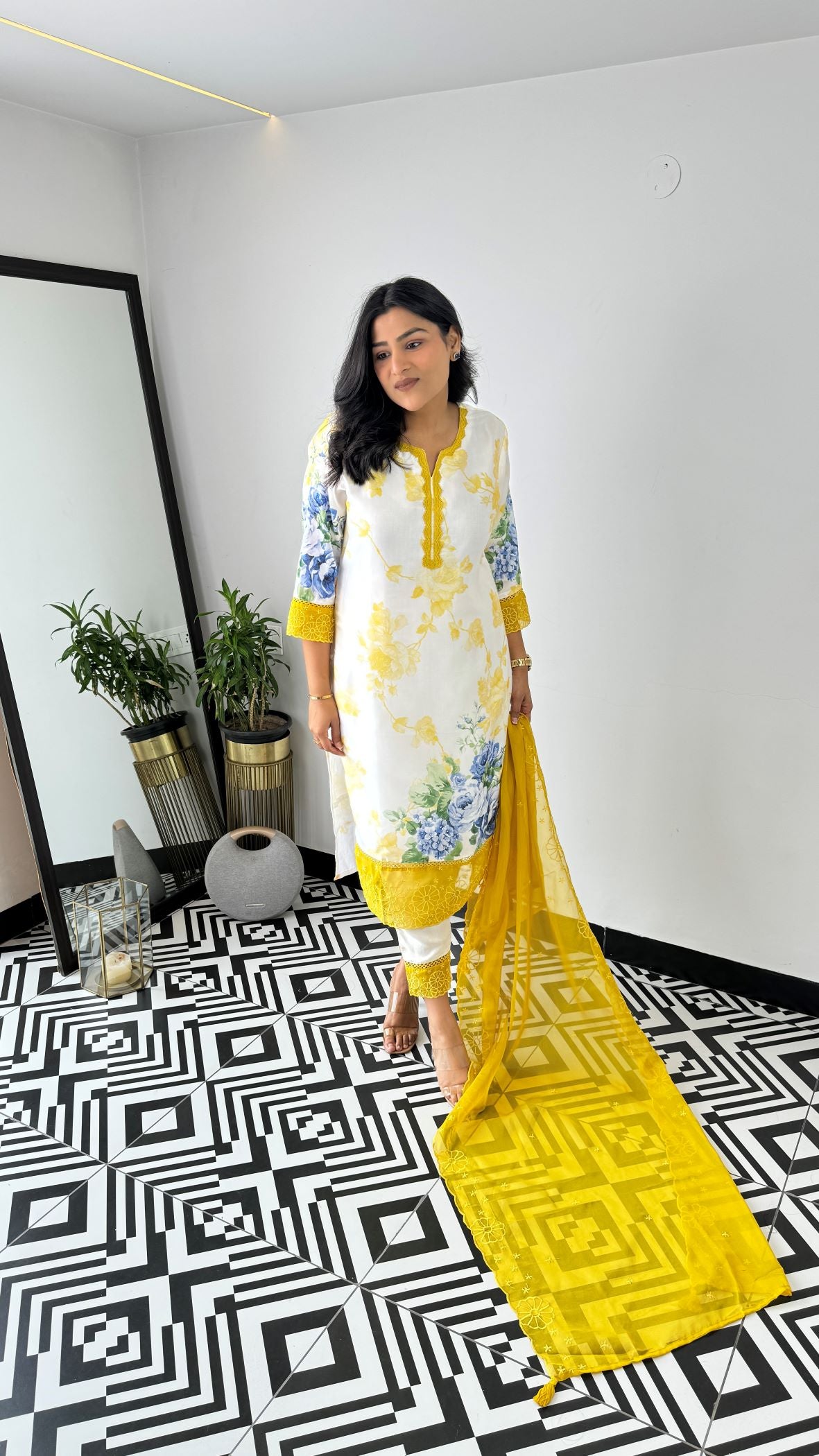 Charming Ivory Suit Set