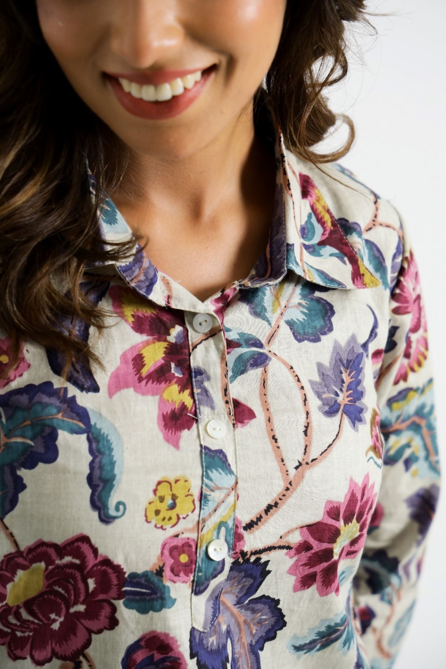 White Blossom Short Cotton Cord Set