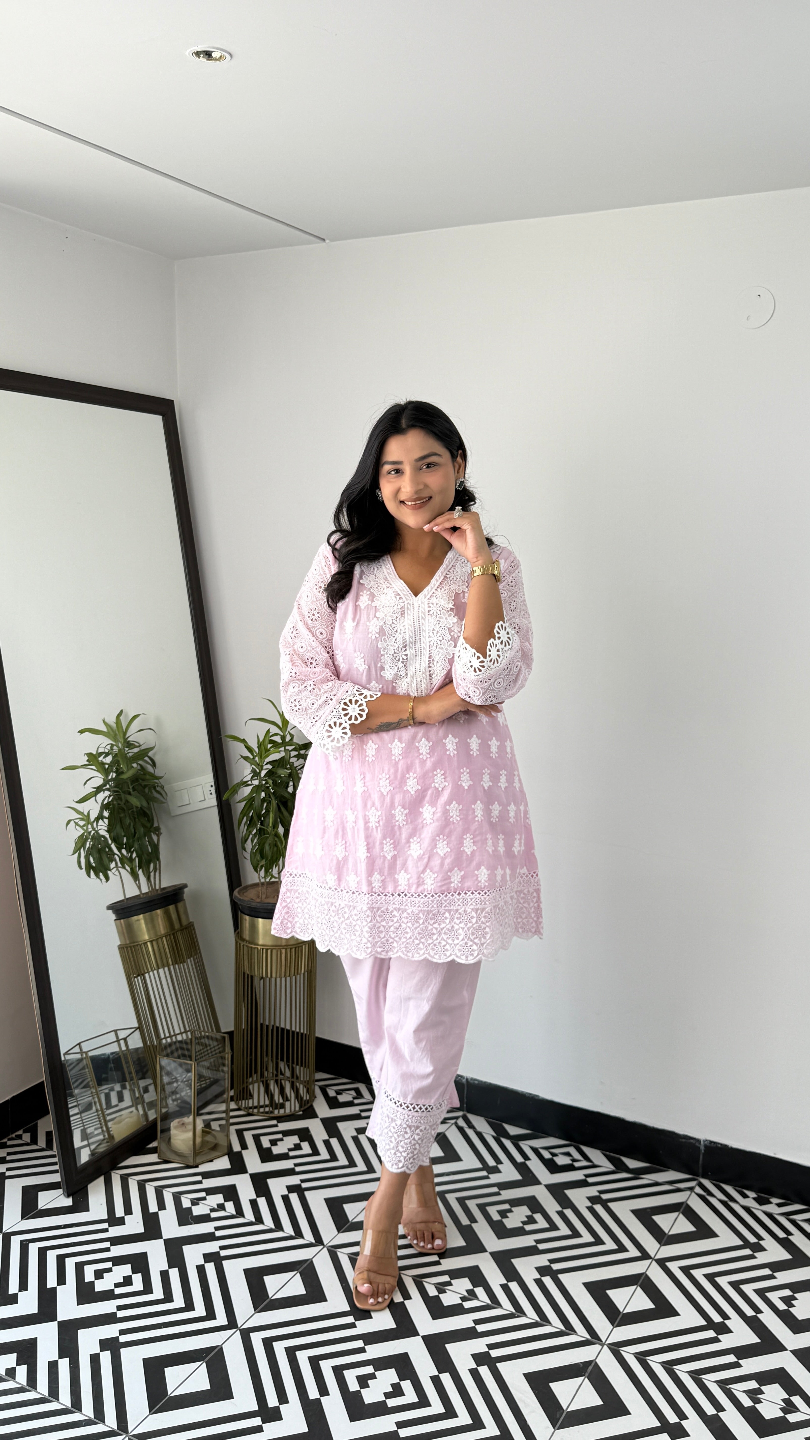 Lucknavi Pink Cord Set