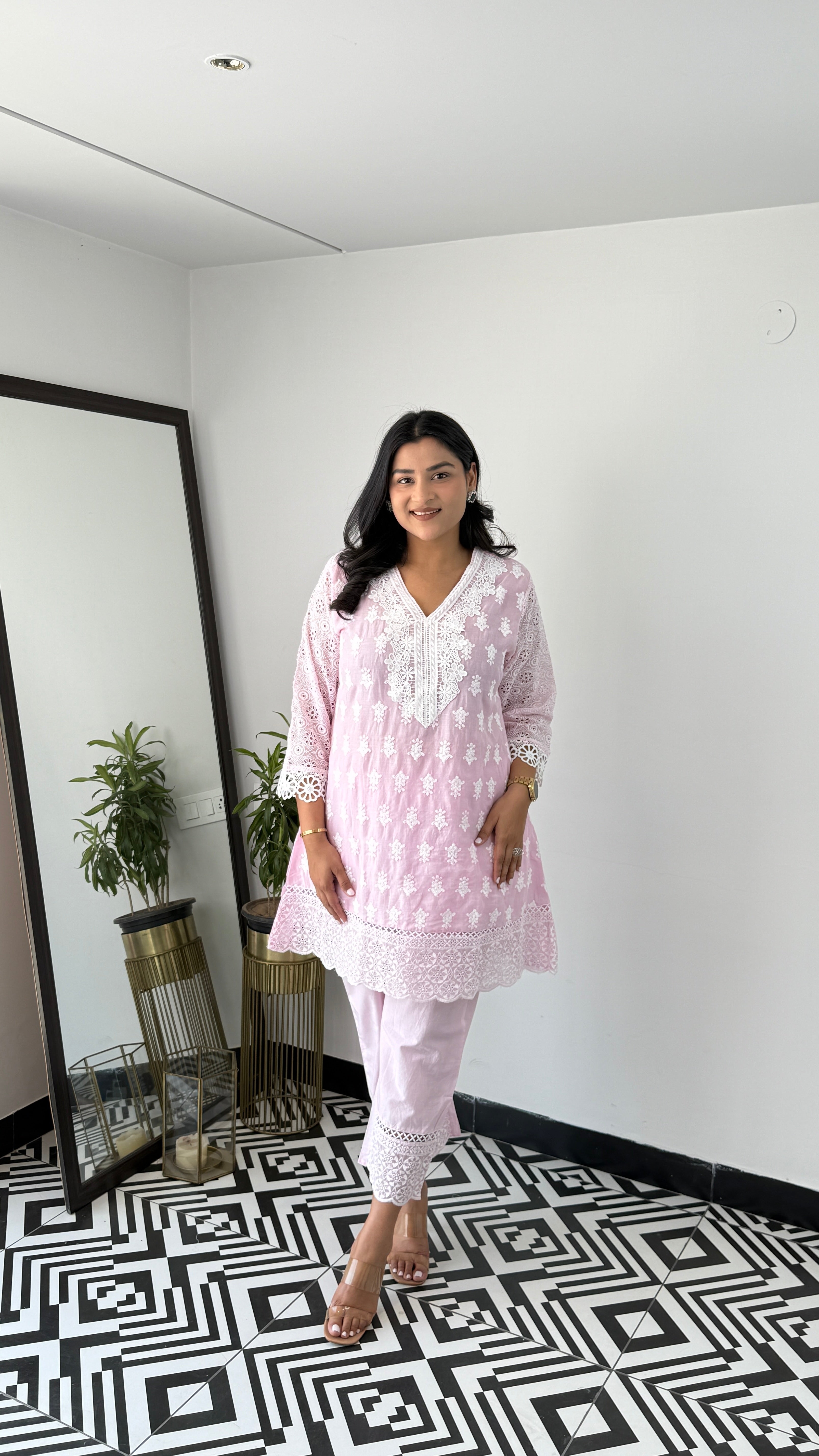 Lucknavi Pink Cord Set