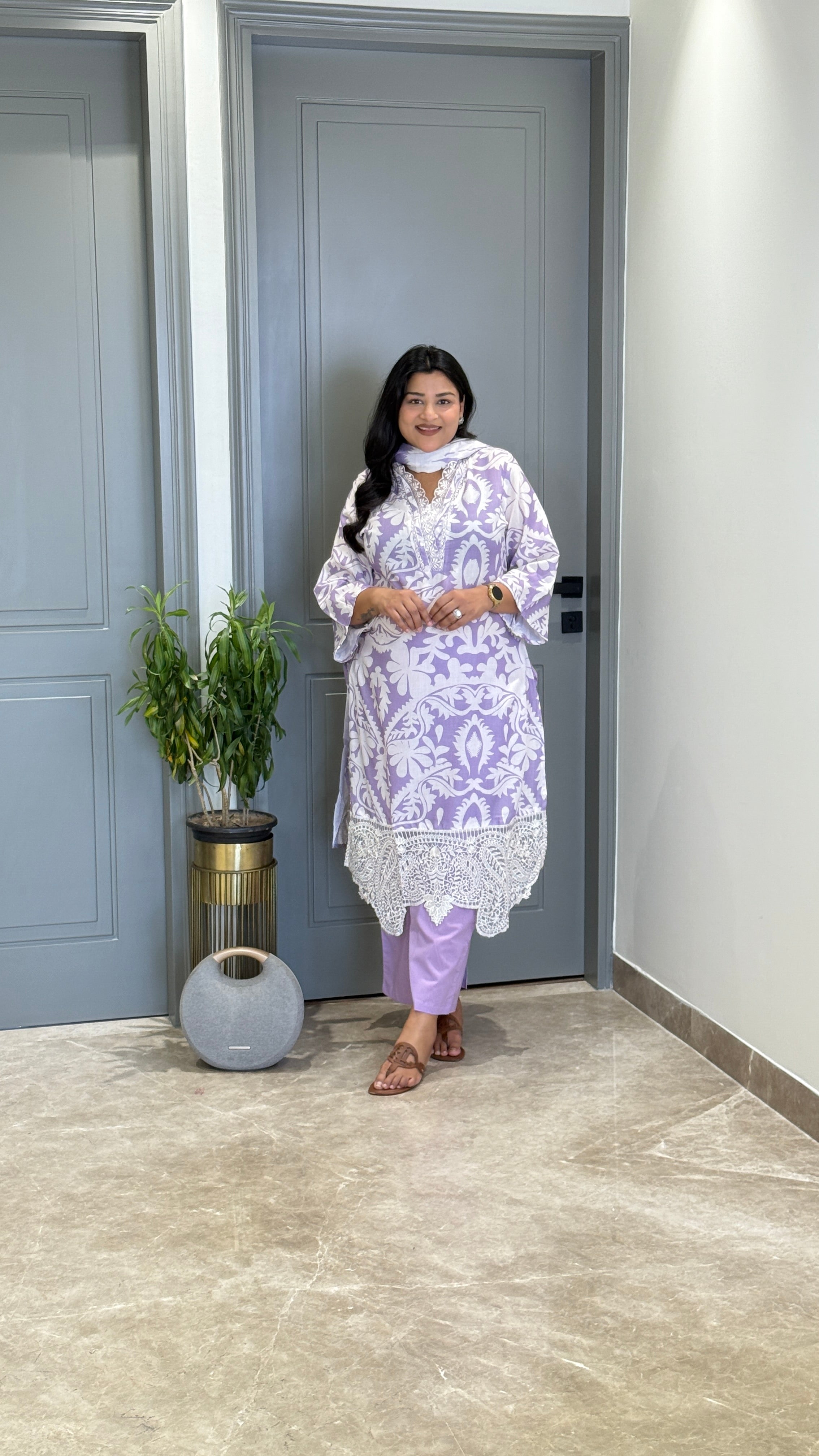 Lilac Lacework Suit Set