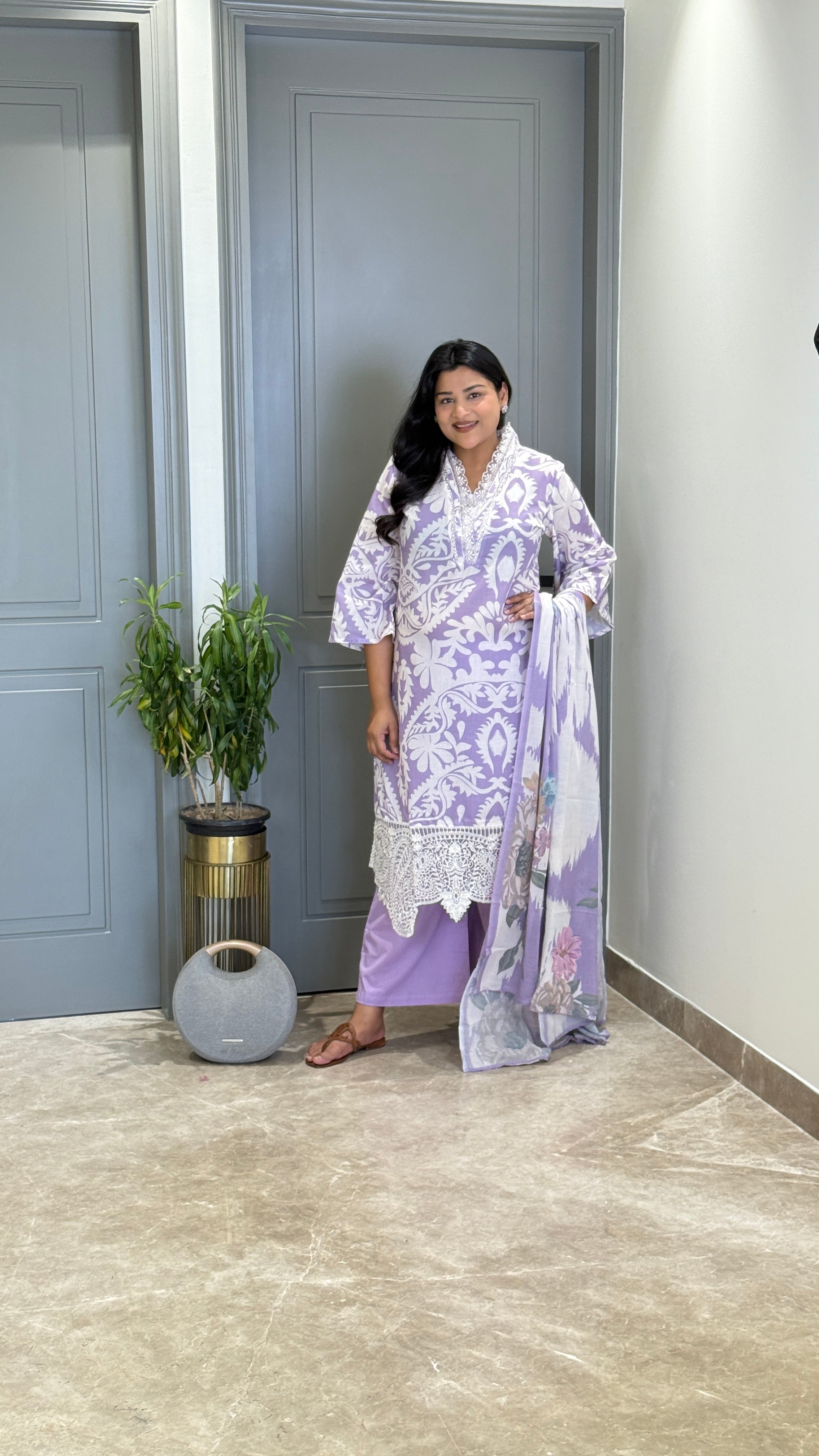 Lilac Lacework Suit Set