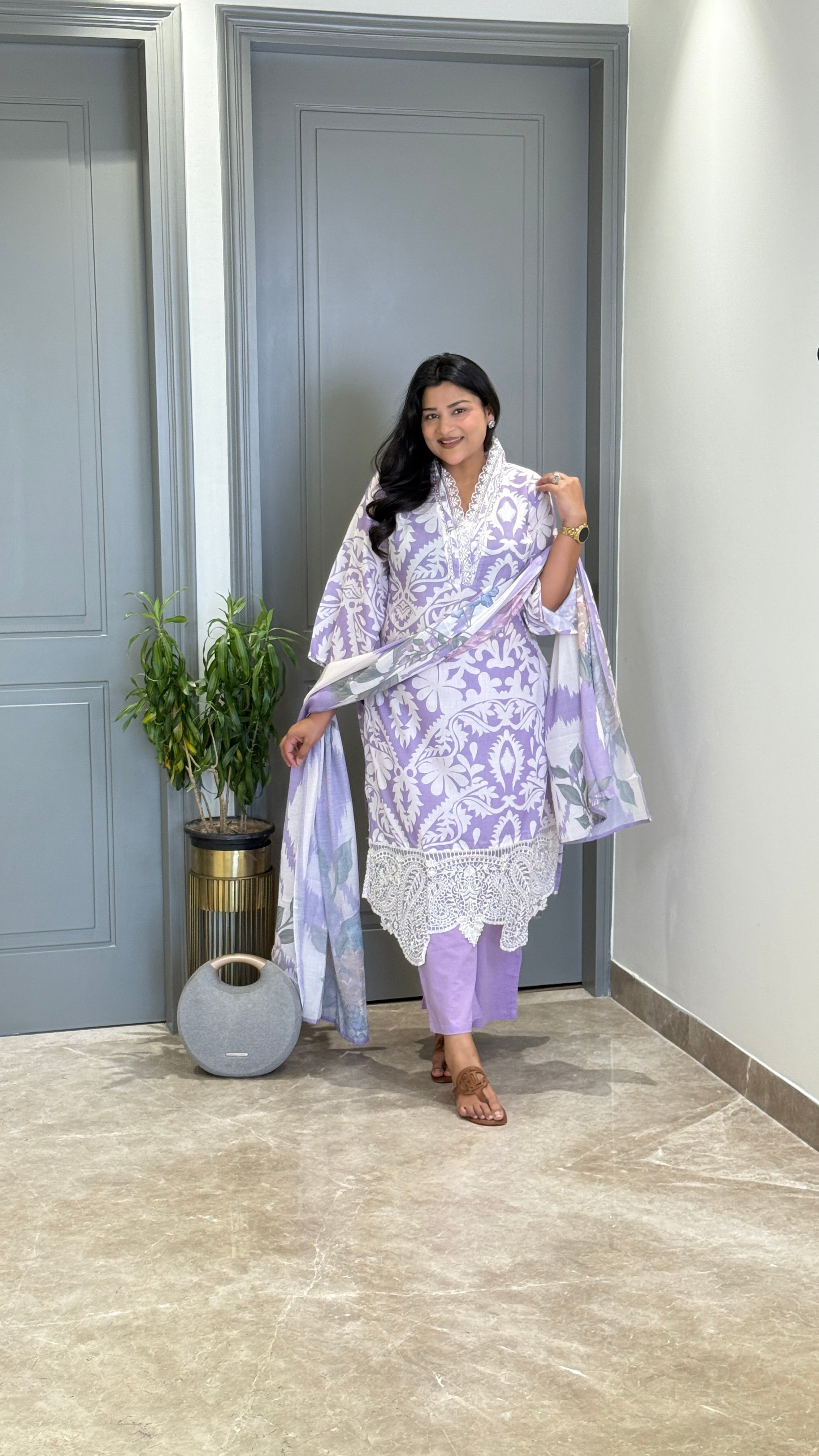 Lilac Lacework Suit Set