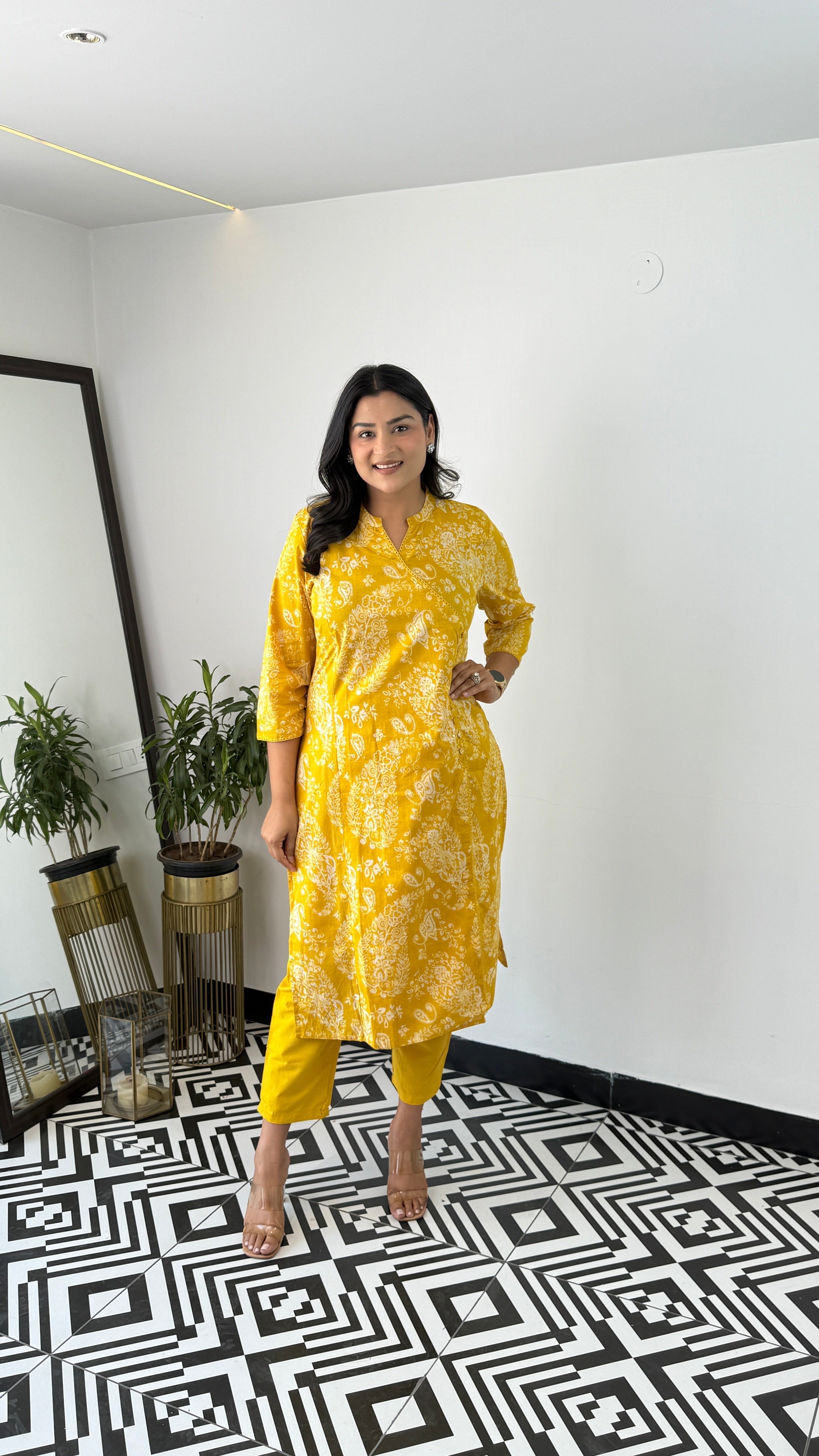 Golden Swan Angrakha Kurta Pants