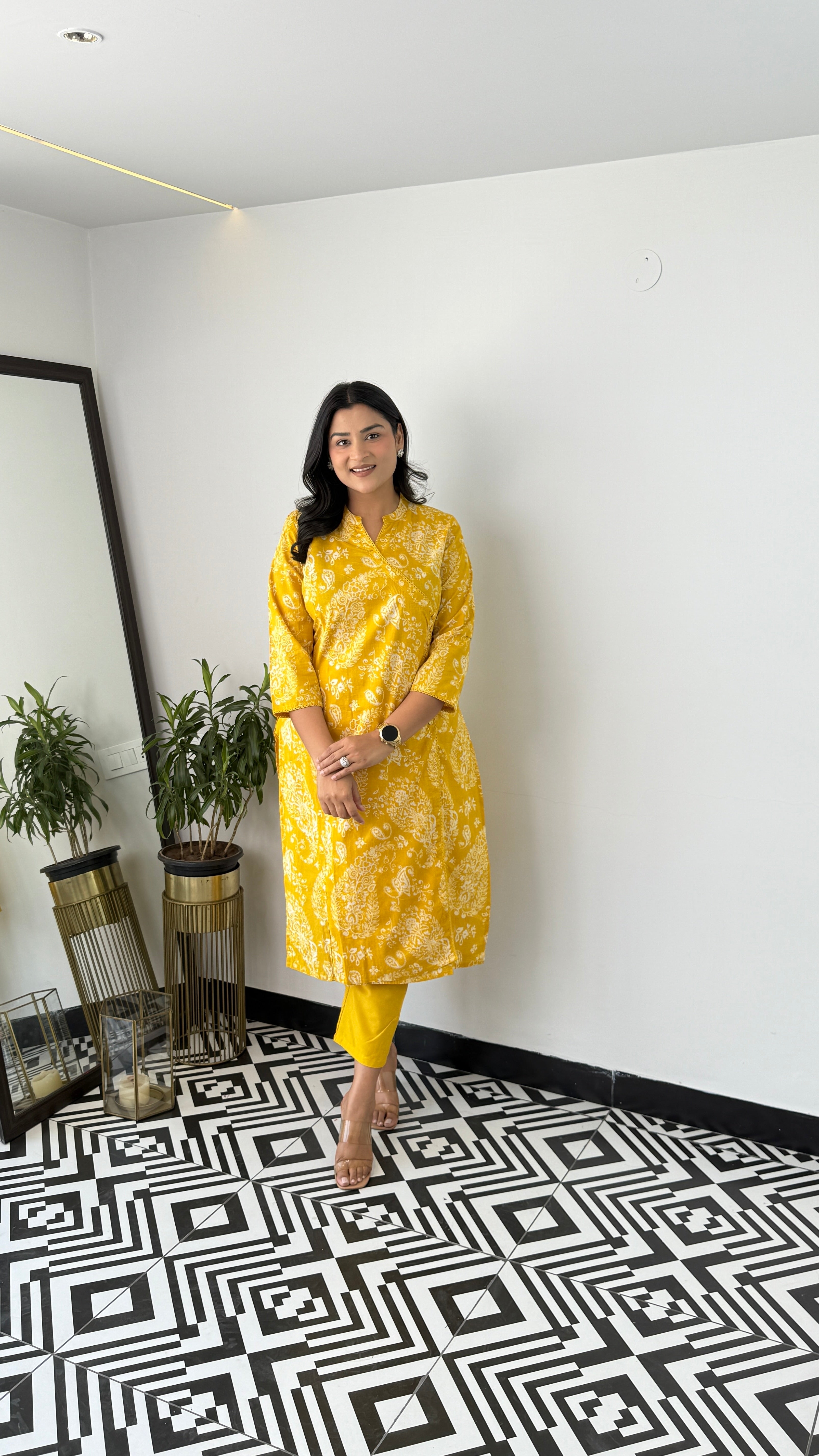 Golden Swan Angrakha Kurta Pants