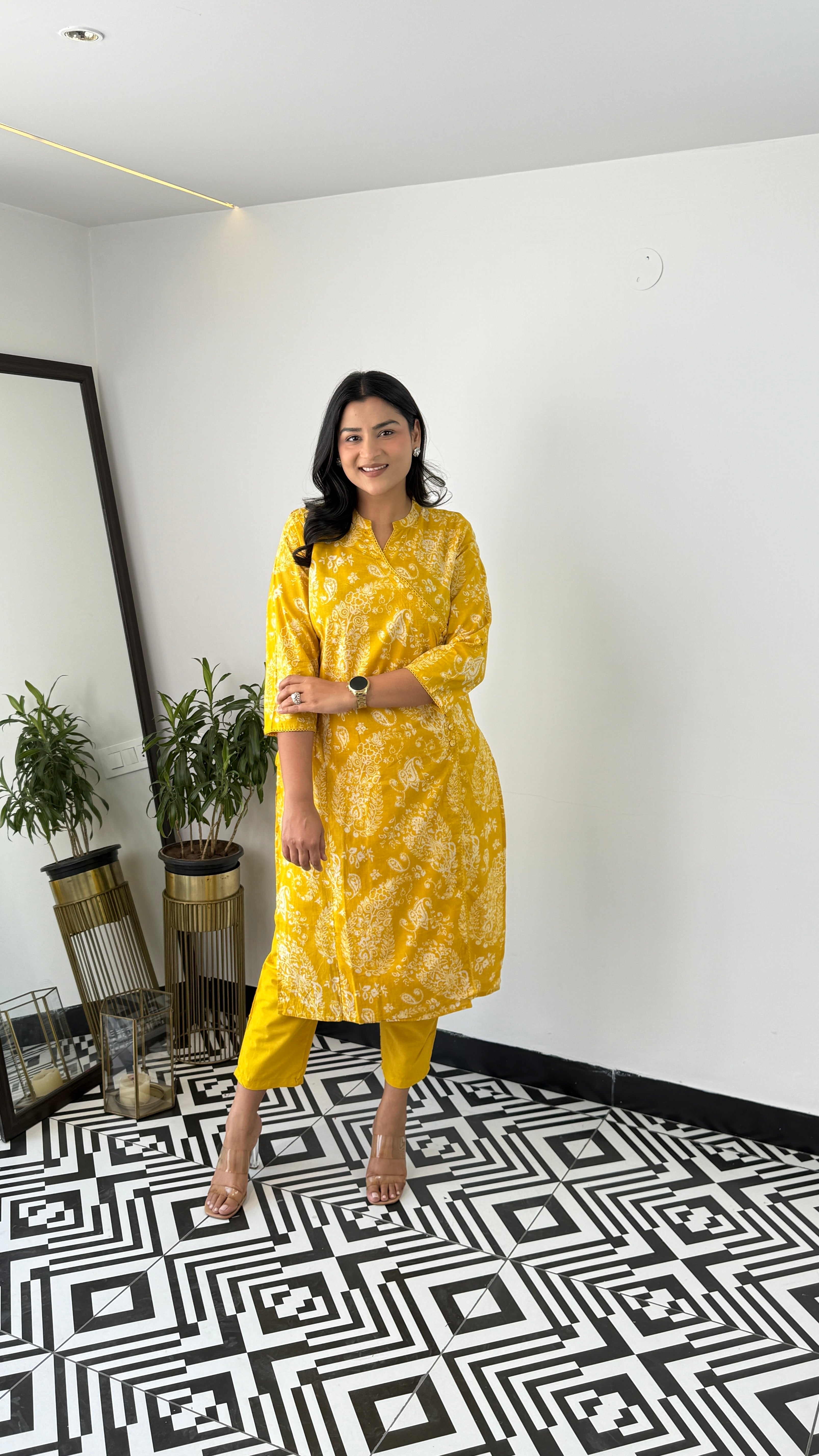 Golden Swan Angrakha Kurta Pants