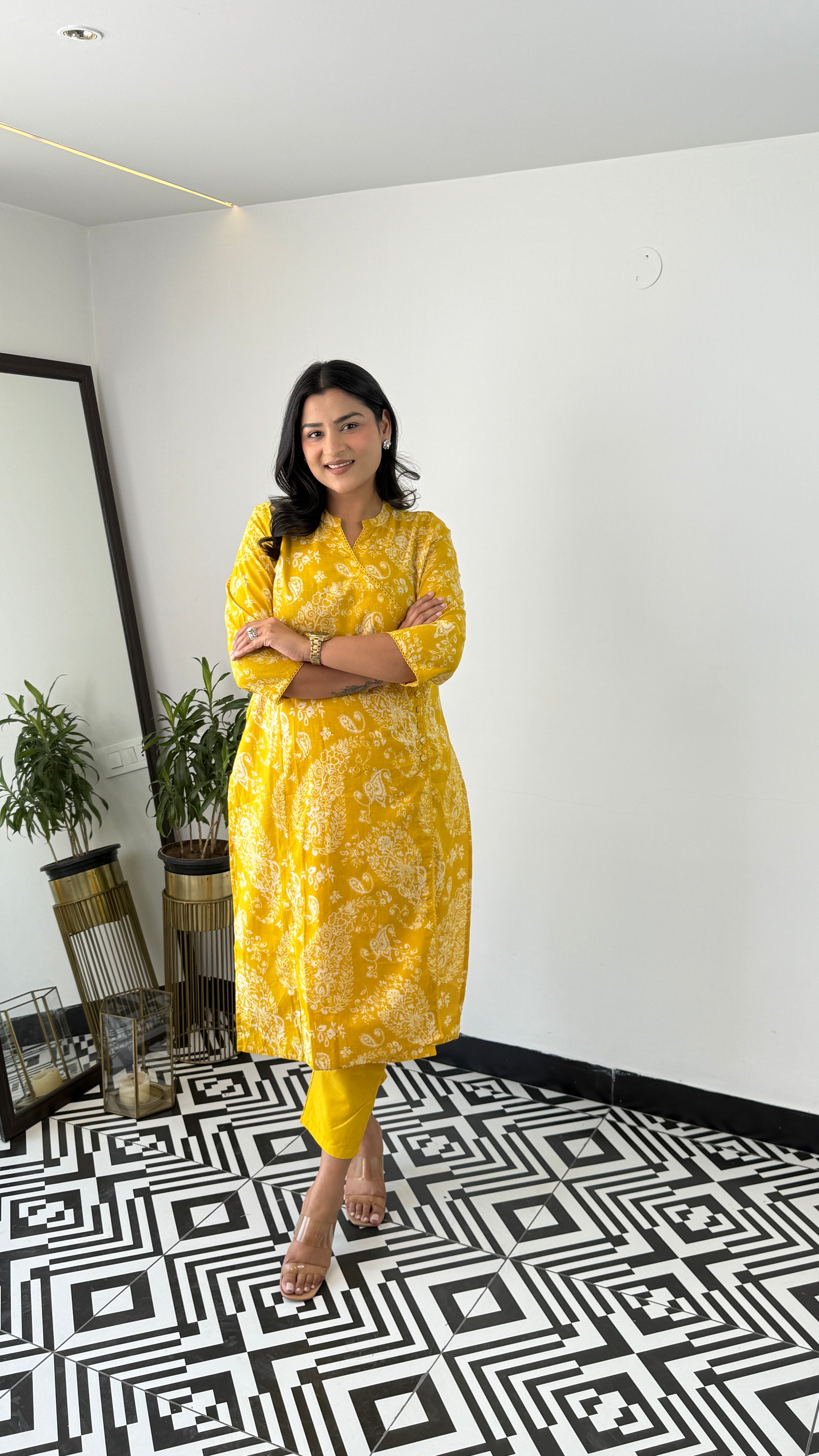 Golden Swan Angrakha Kurta Pants