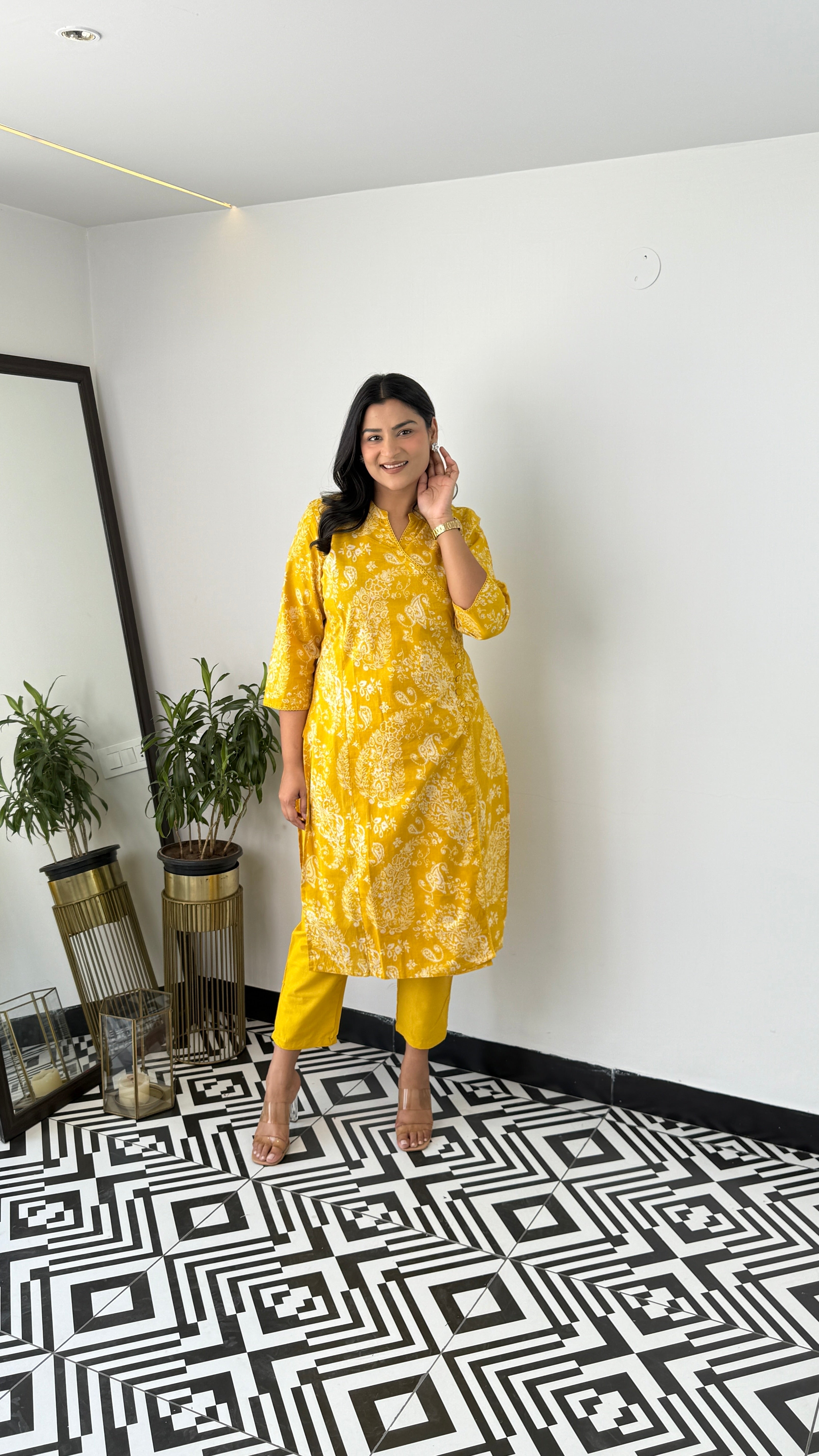 Golden Swan Angrakha Kurta Pants