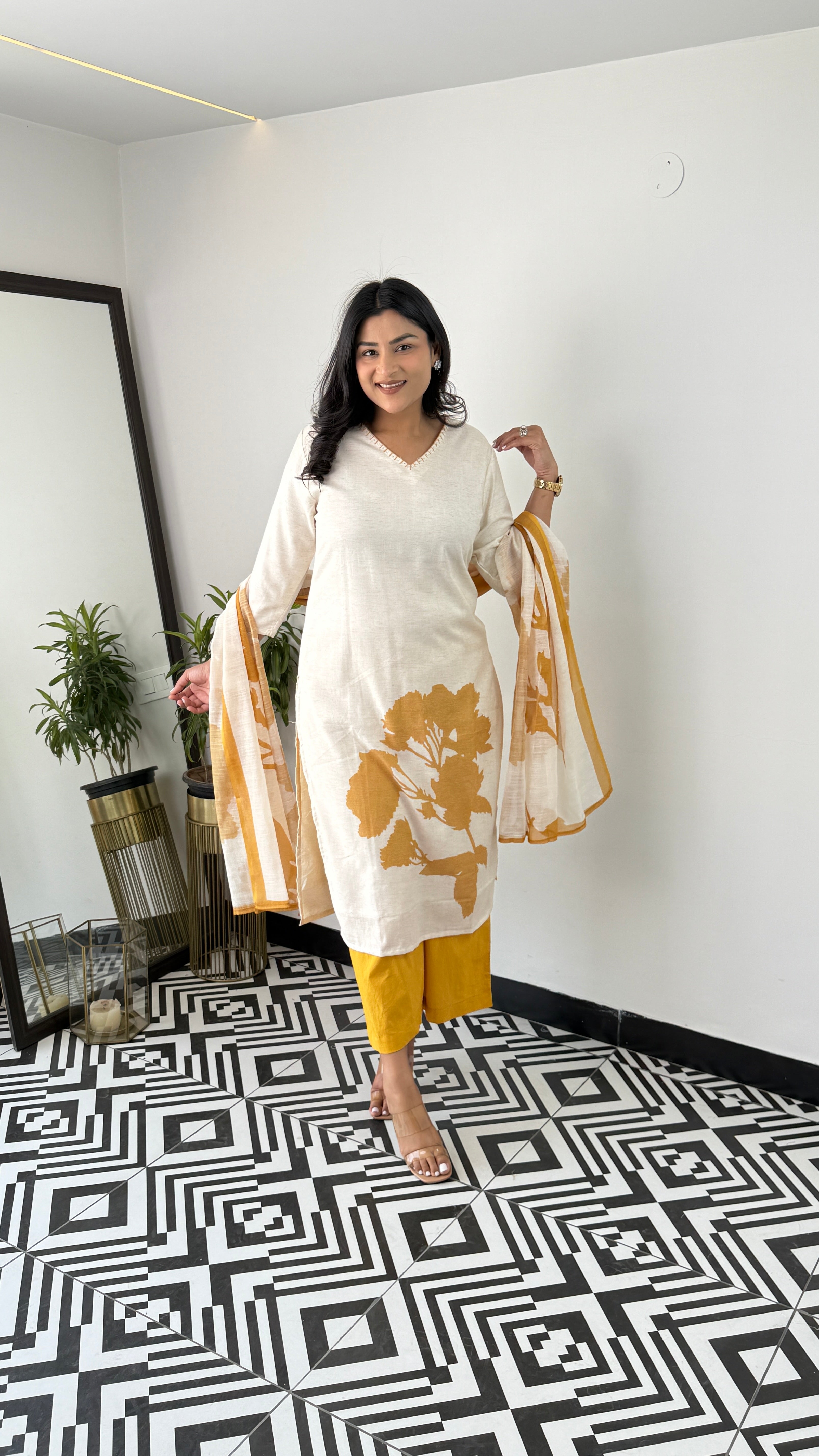 Textile Gold Suit Set