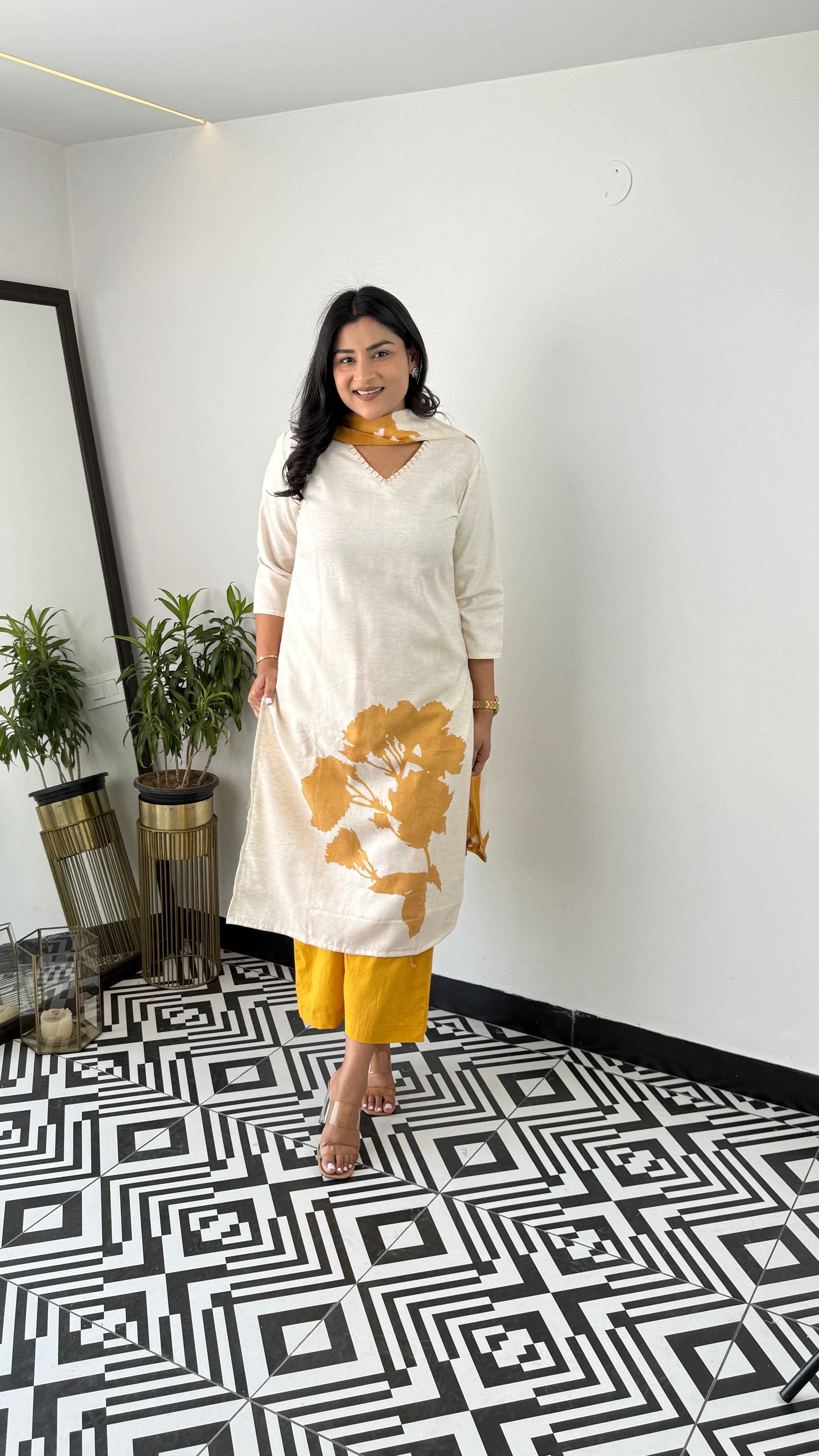 Textile Gold Suit Set