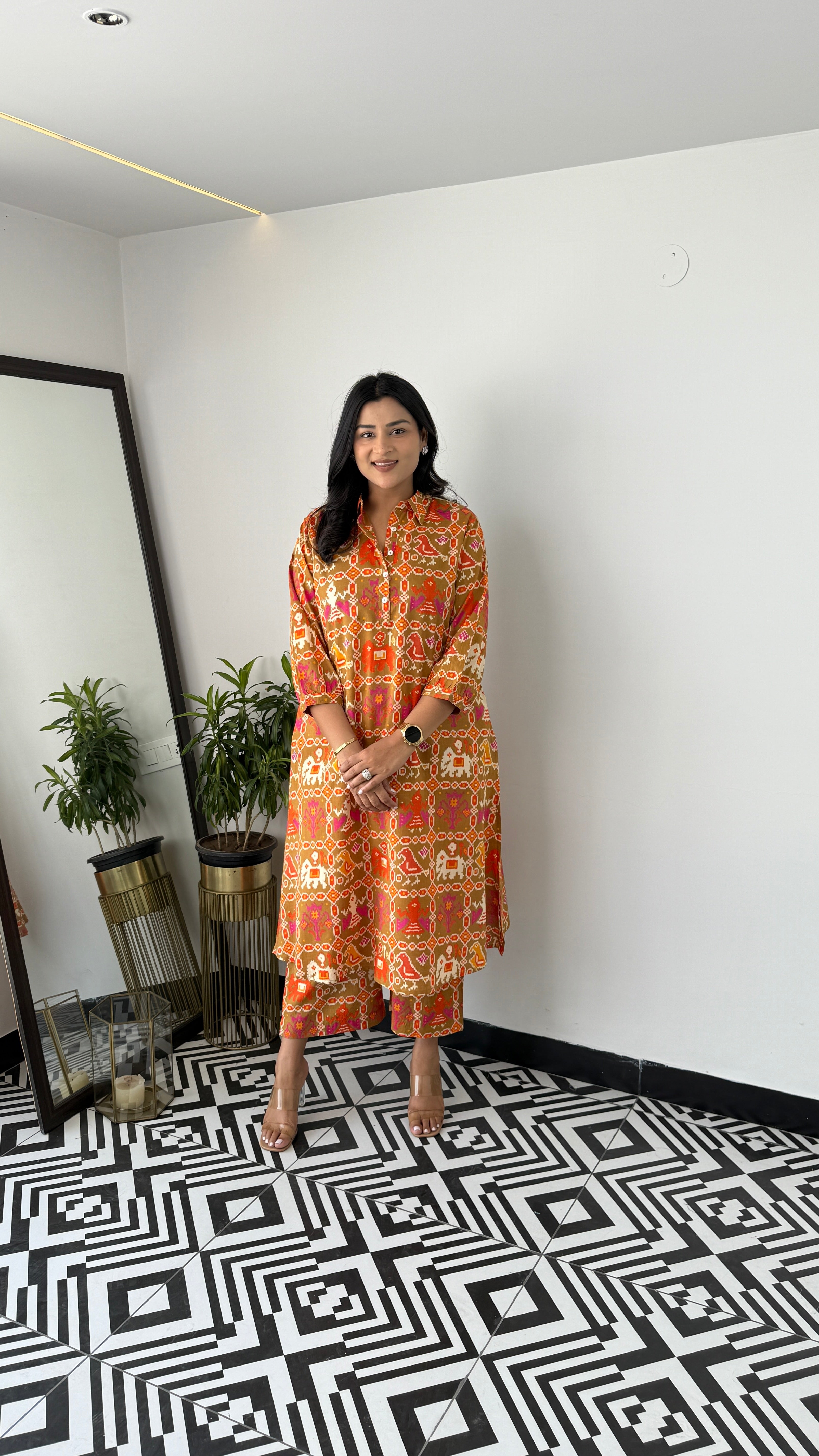 Meher Mustard Patola Kurta Pants