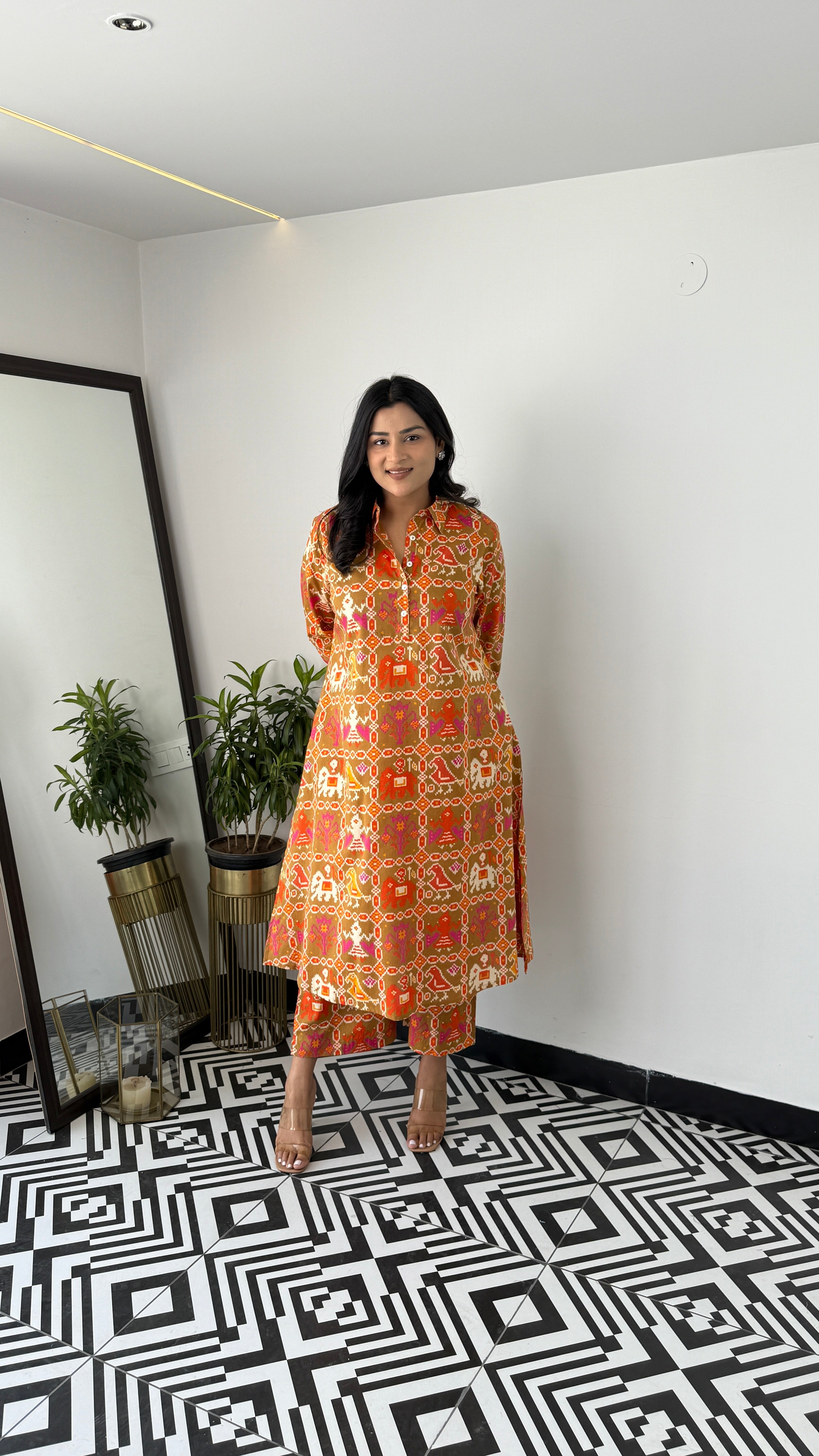 Meher Mustard Patola Kurta Pants