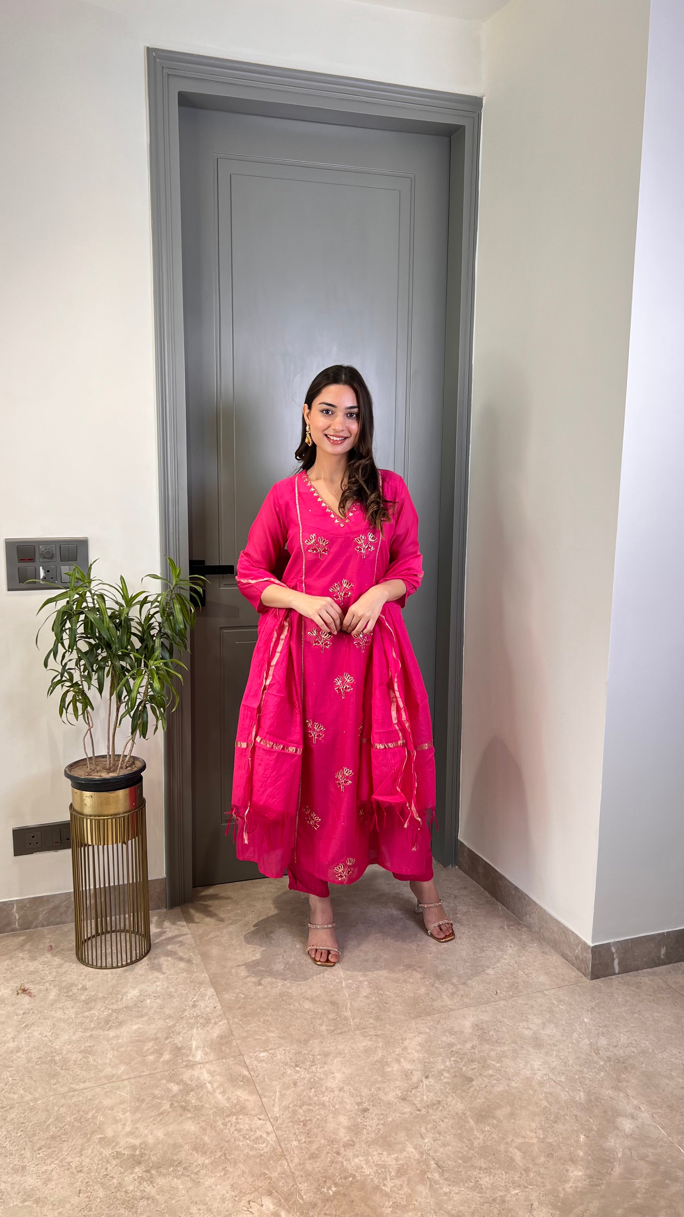 Pink Pittan Work Suit Set