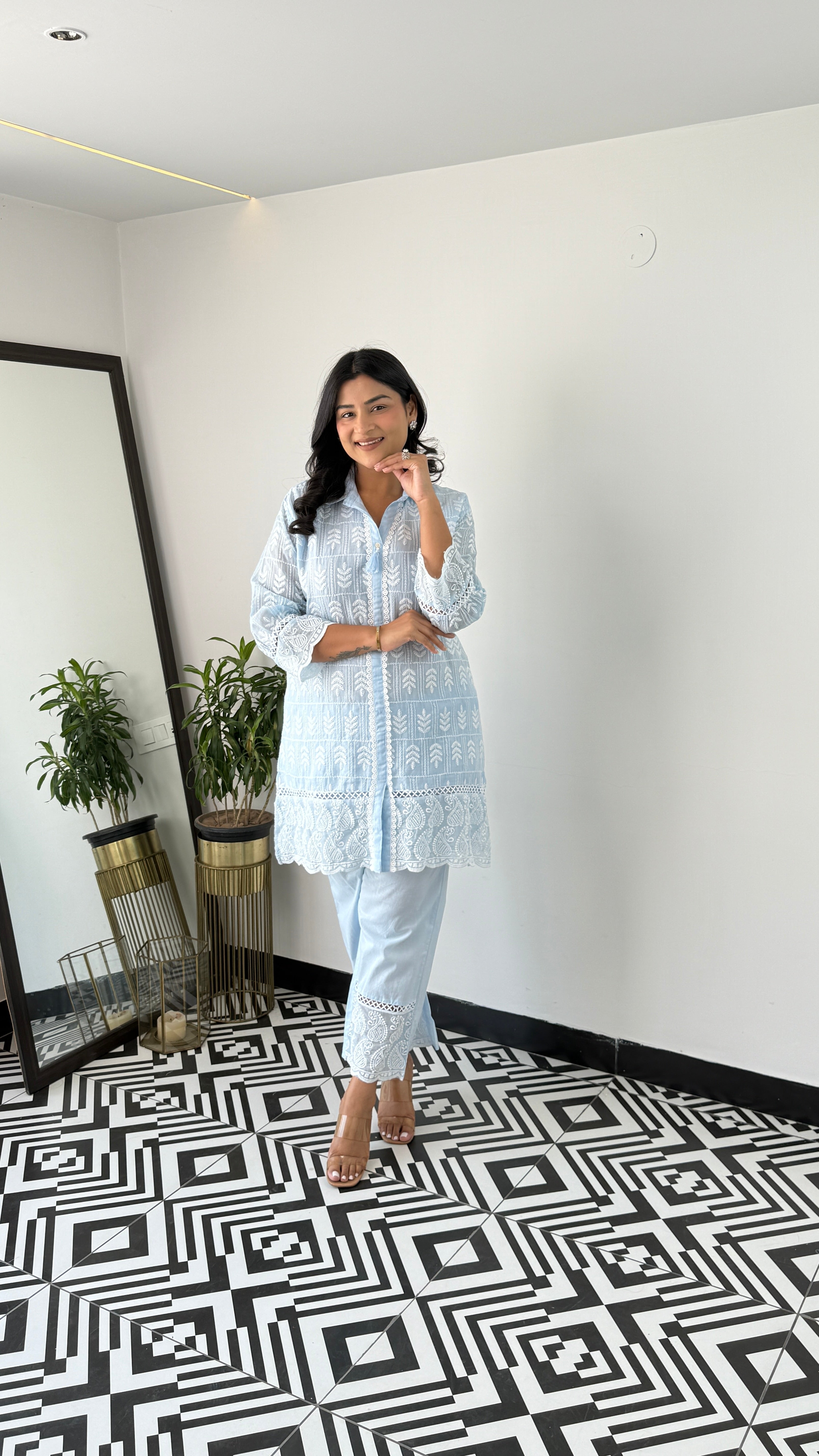 Lucknavi Leaf Blue Cord Set