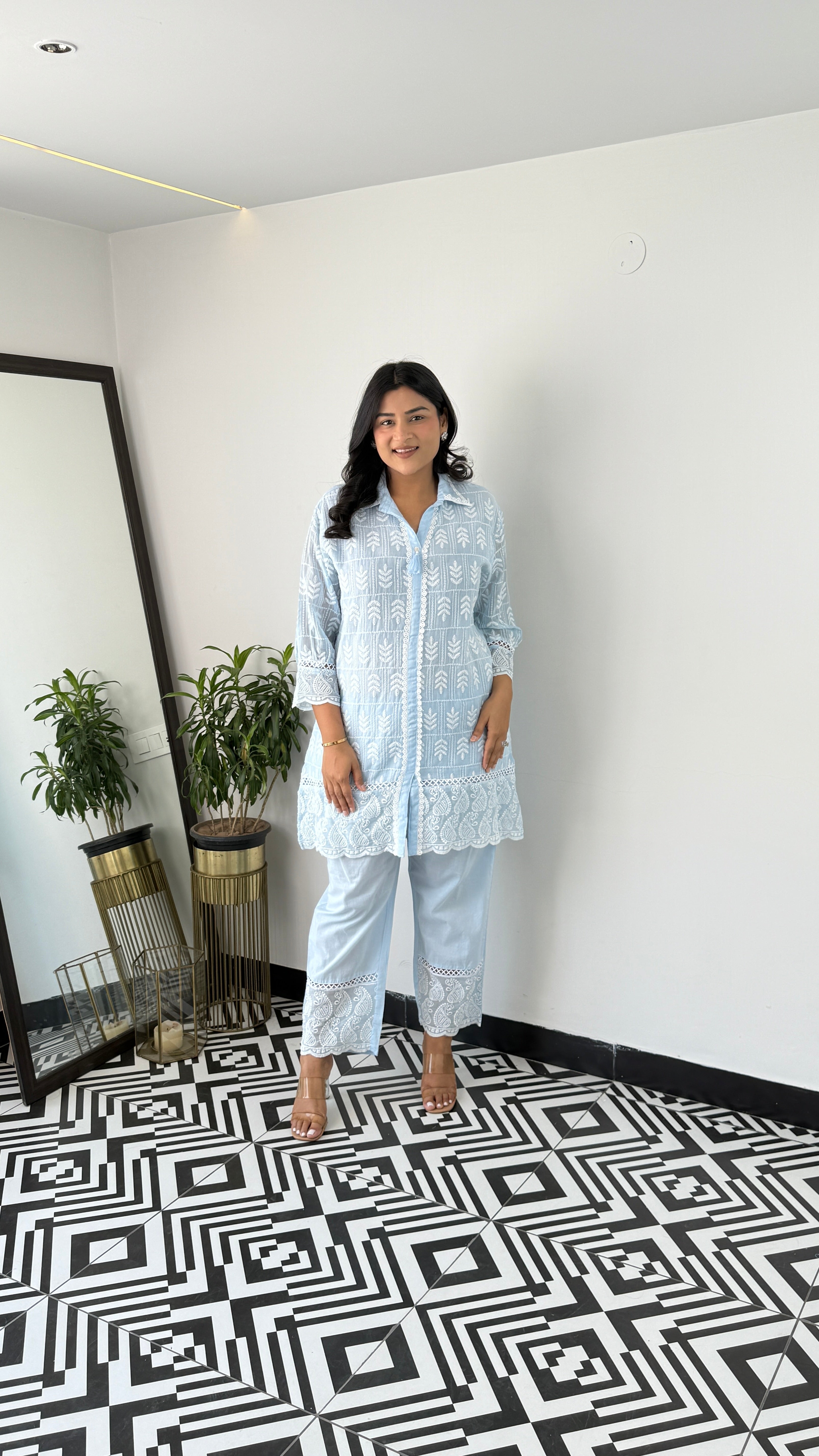 Lucknavi Leaf Blue Cord Set