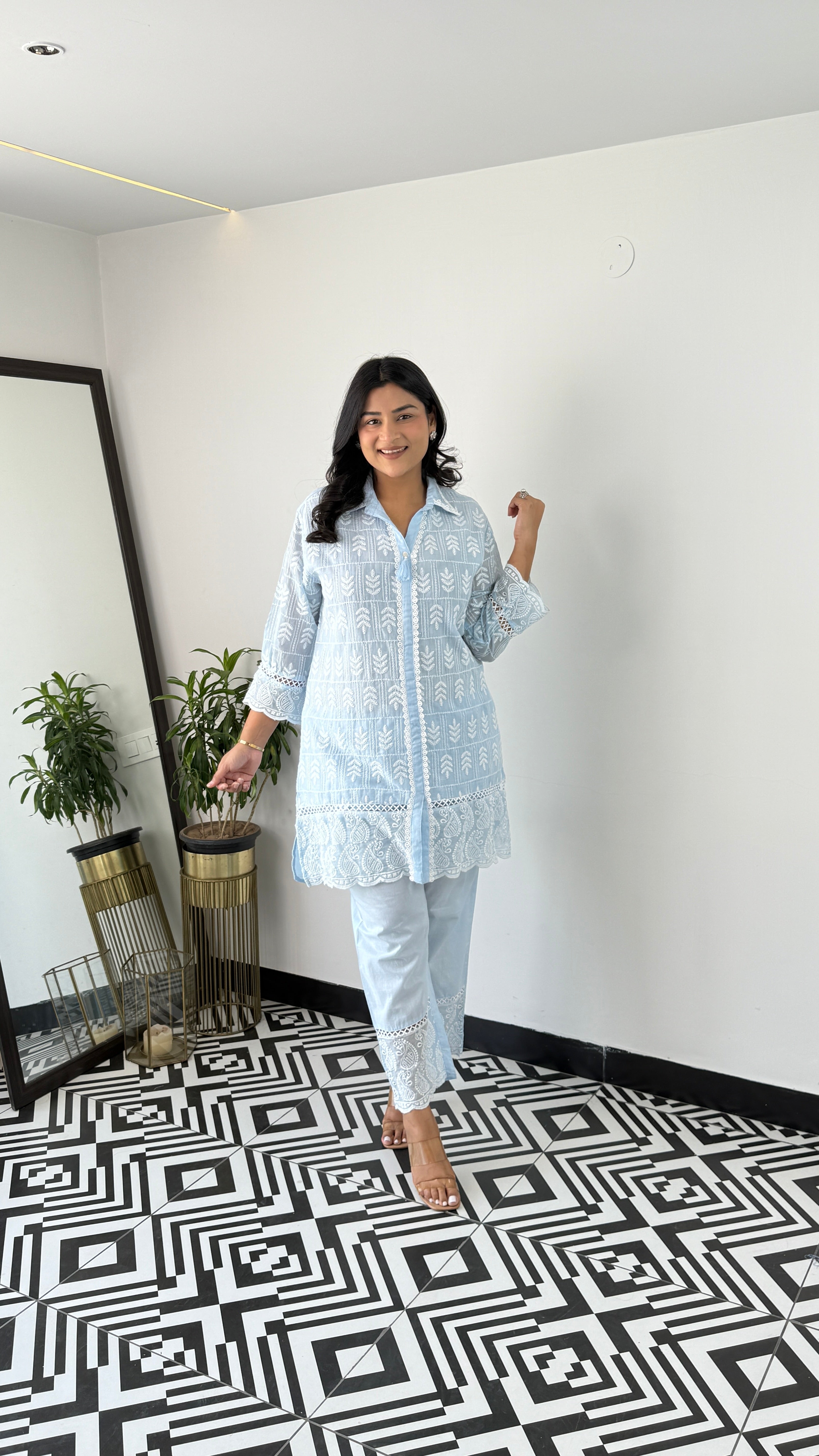 Lucknavi Leaf Blue Cord Set