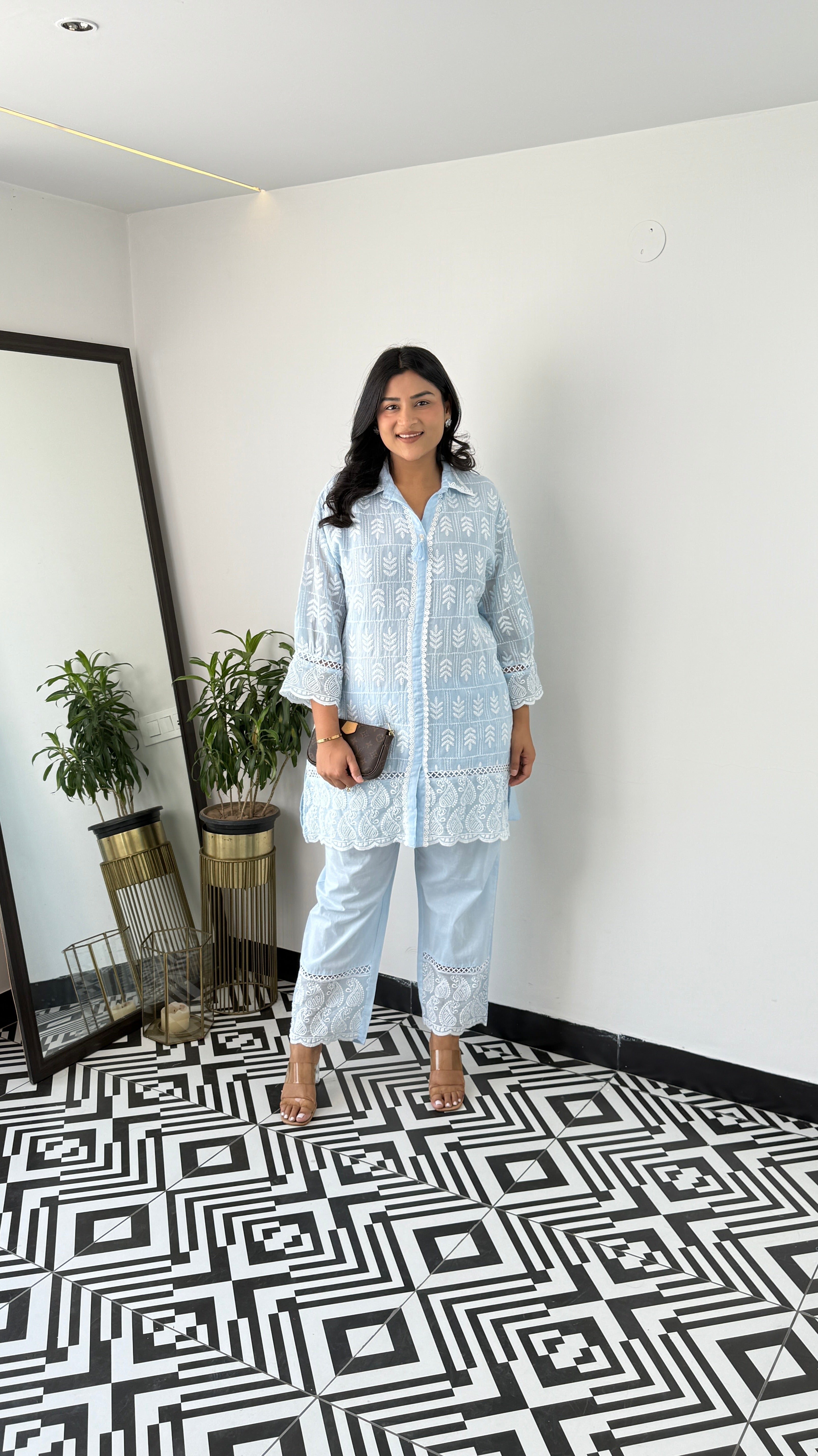 Lucknavi Leaf Blue Cord Set