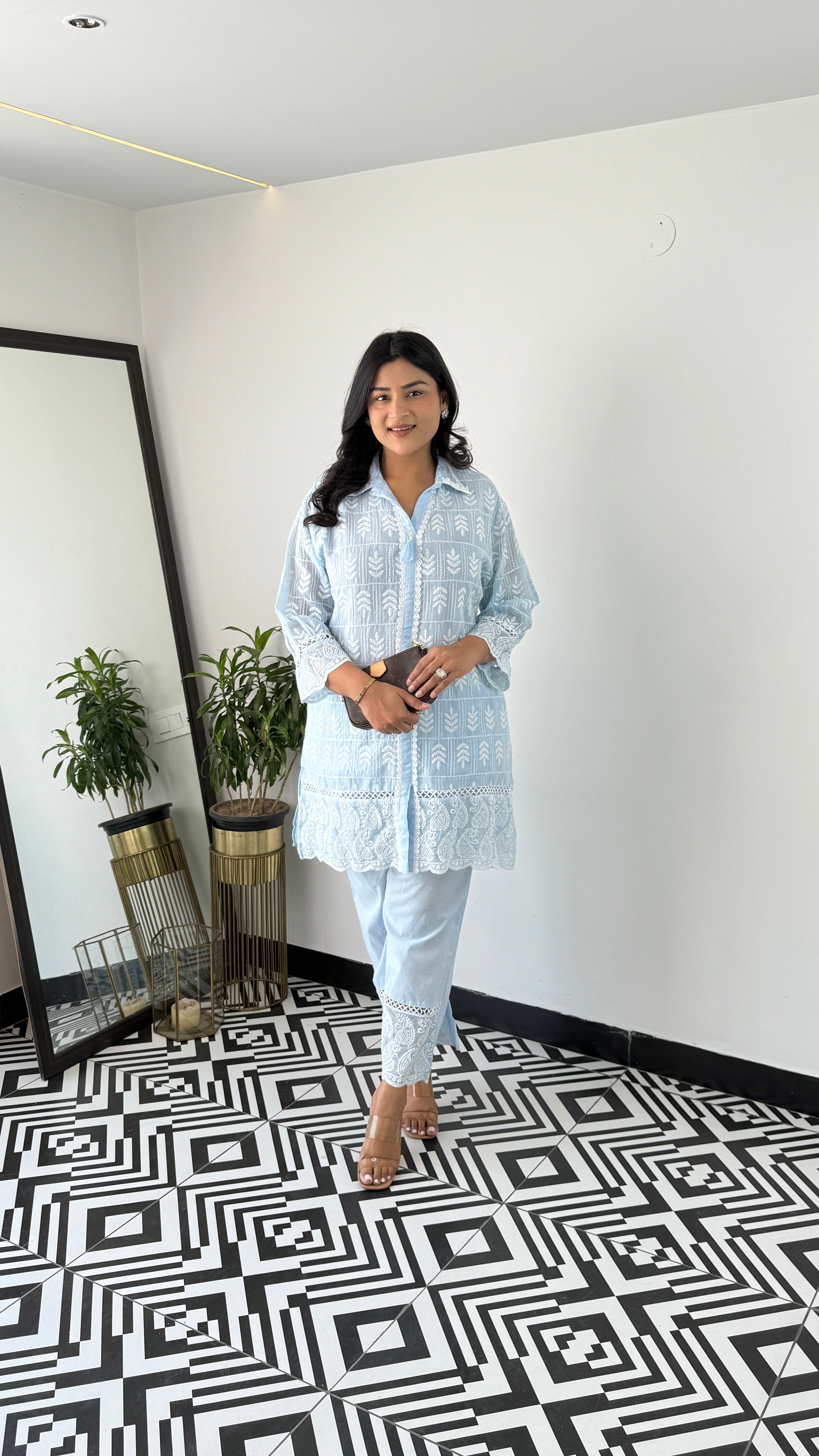 Lucknavi Leaf Blue Cord Set