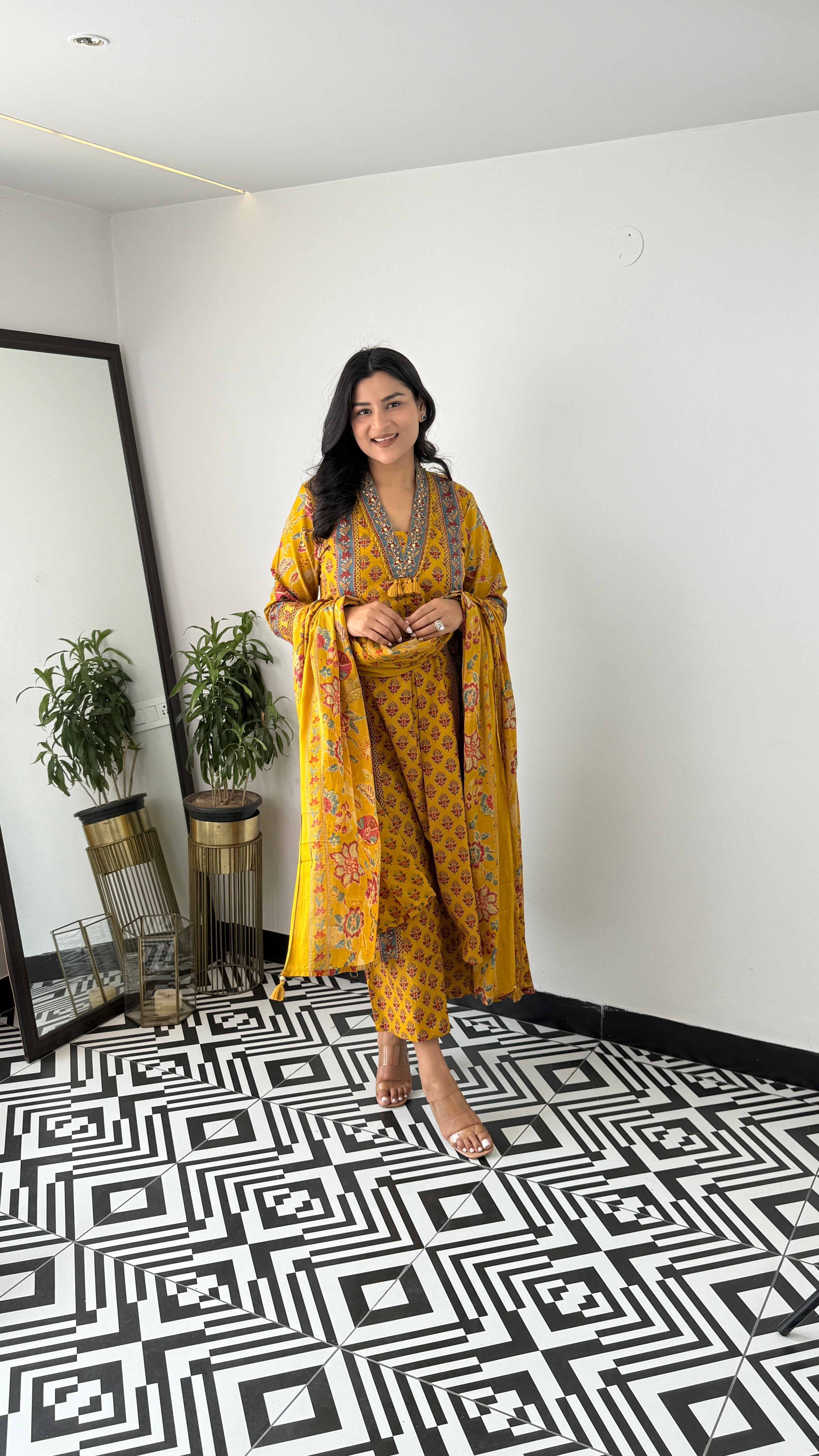 Nadia Yellow Suit Set