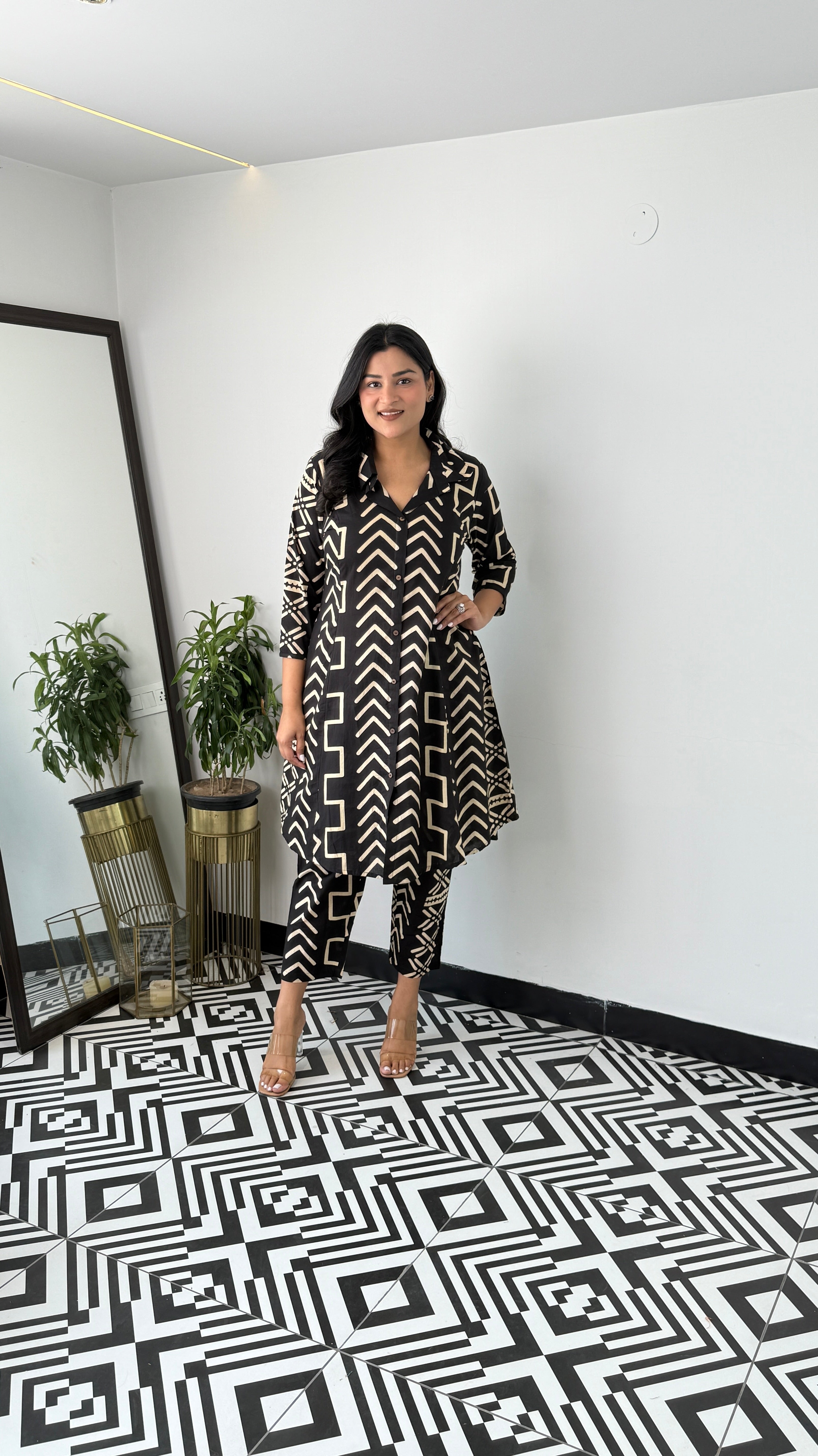 Culture Black Cotton Cord Set